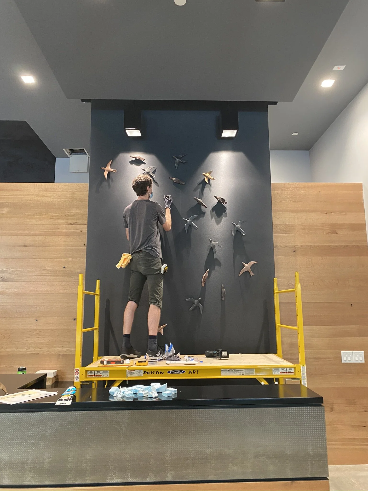 Flock, installation at The Nightingale, Providence, RI