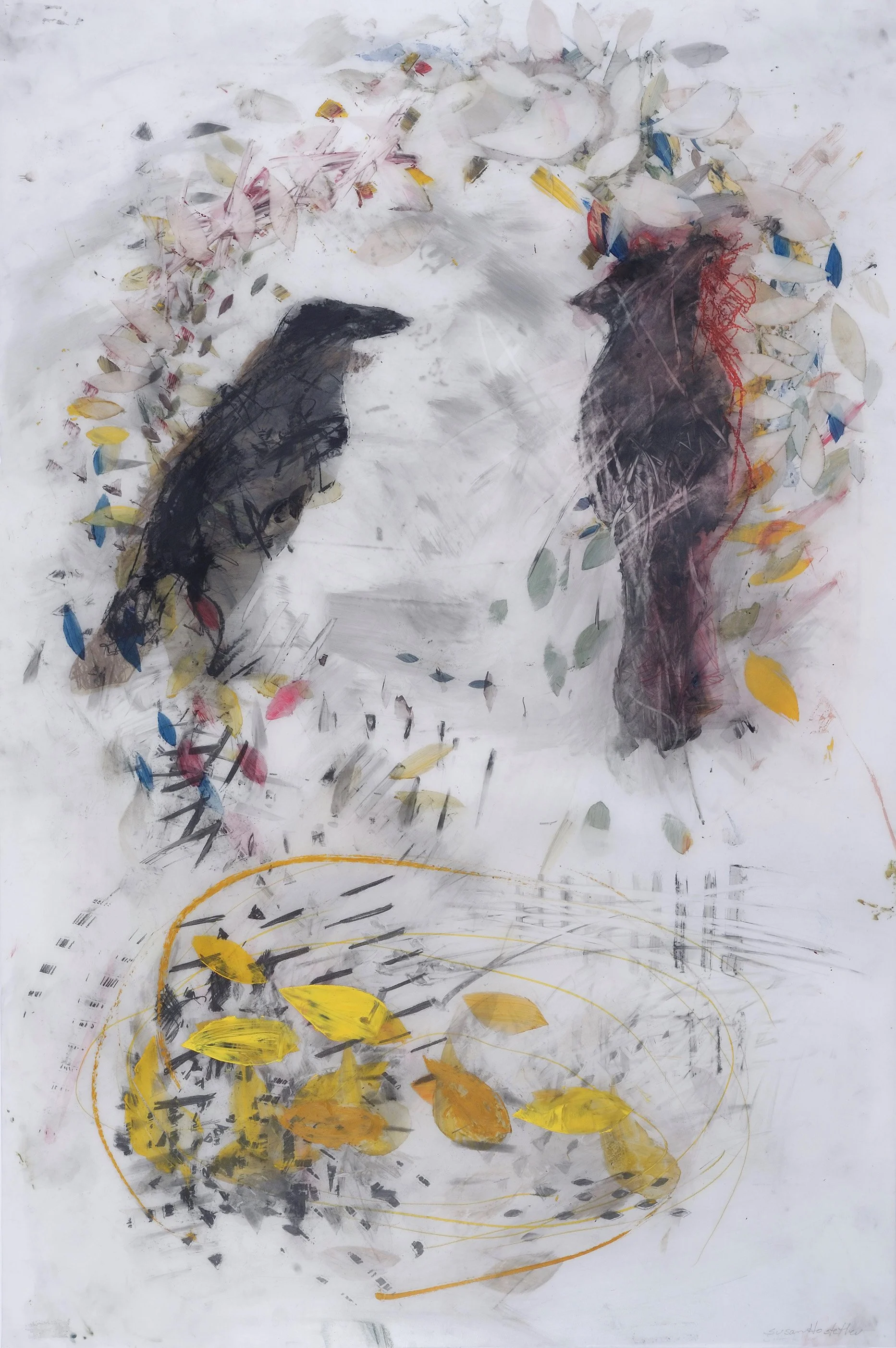 Interspecies Communication (Cardinal and Crow)