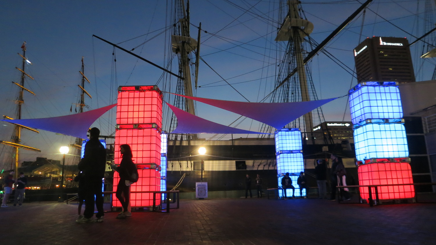 Blue Hour (2016), Baltimore, MD. Courtesy of New American Public Art.