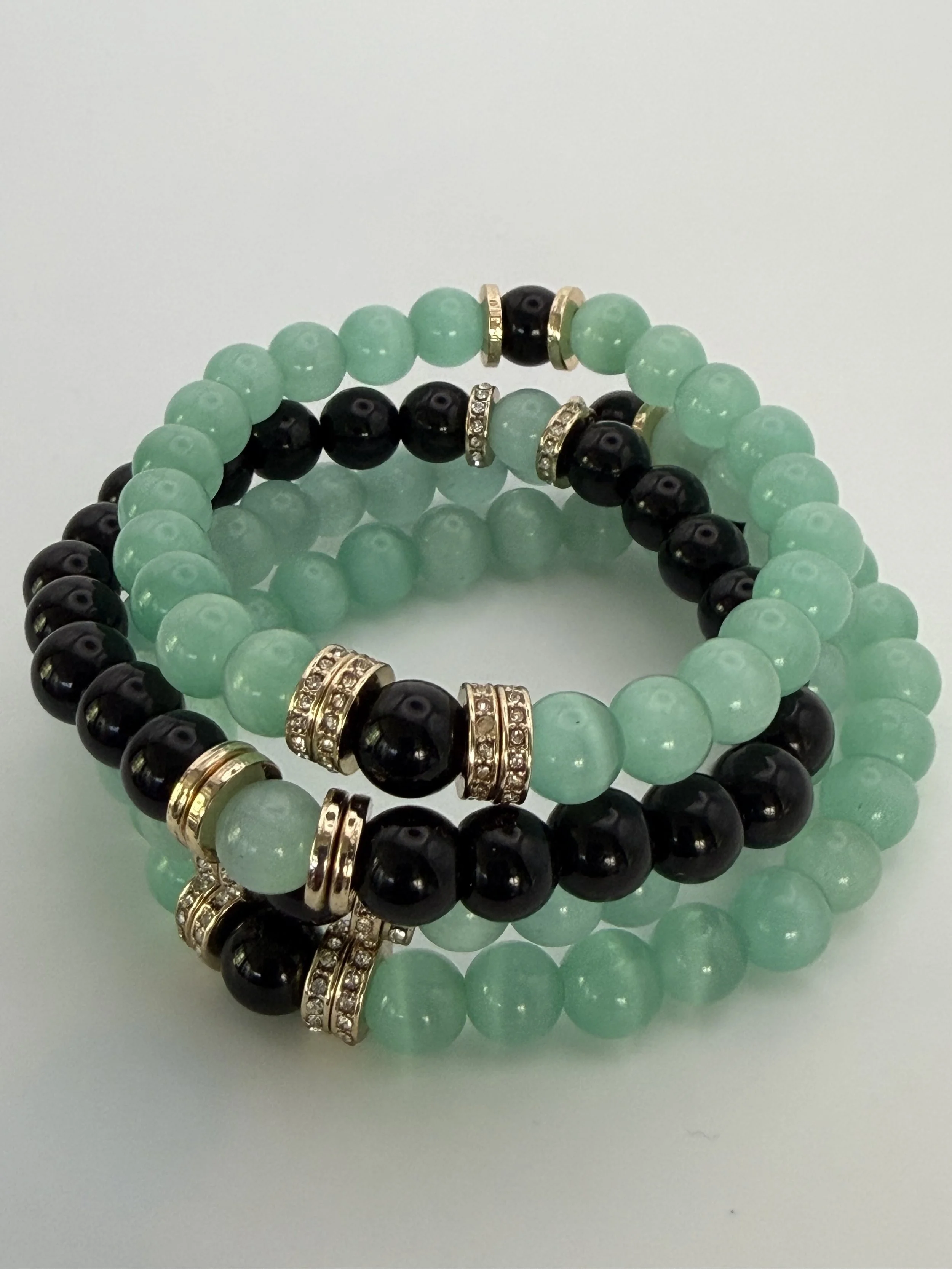 Ocean’s Gaze | Aqua Cat Eye Bracelet