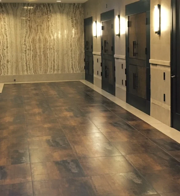 This is where the casket’s entry into the cremation chamber can be witnessed. A glass-walled family viewing room is also available.