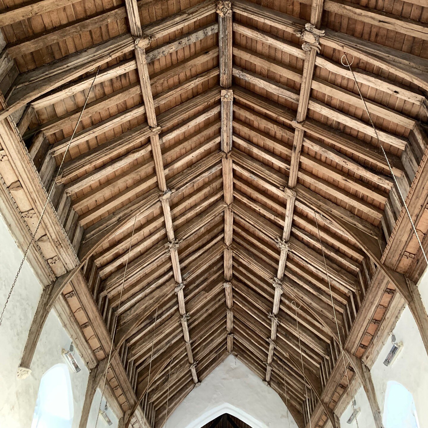 And another - here is the amazing oak roof and porch of Barney church which we just limewashed. 
Limewash - Hendry &amp; Son Foulsham
Remedial lime mortars and plasters - @mike_wye 
Limewashing and by our Bayfield Painters.
.
.
.
.
.
.
.
#limewash #b