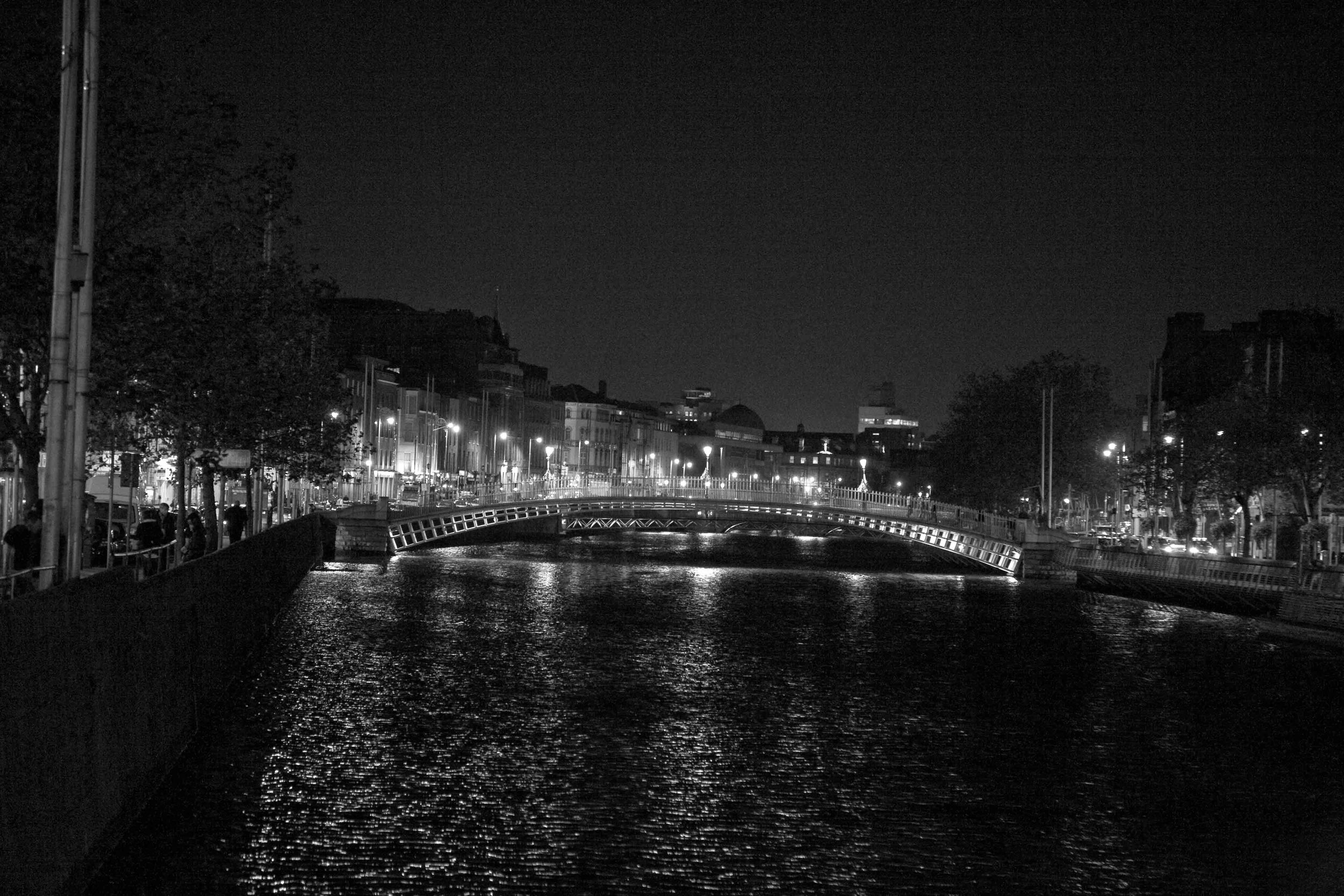 Dublin River At Night 1 B&W.jpg