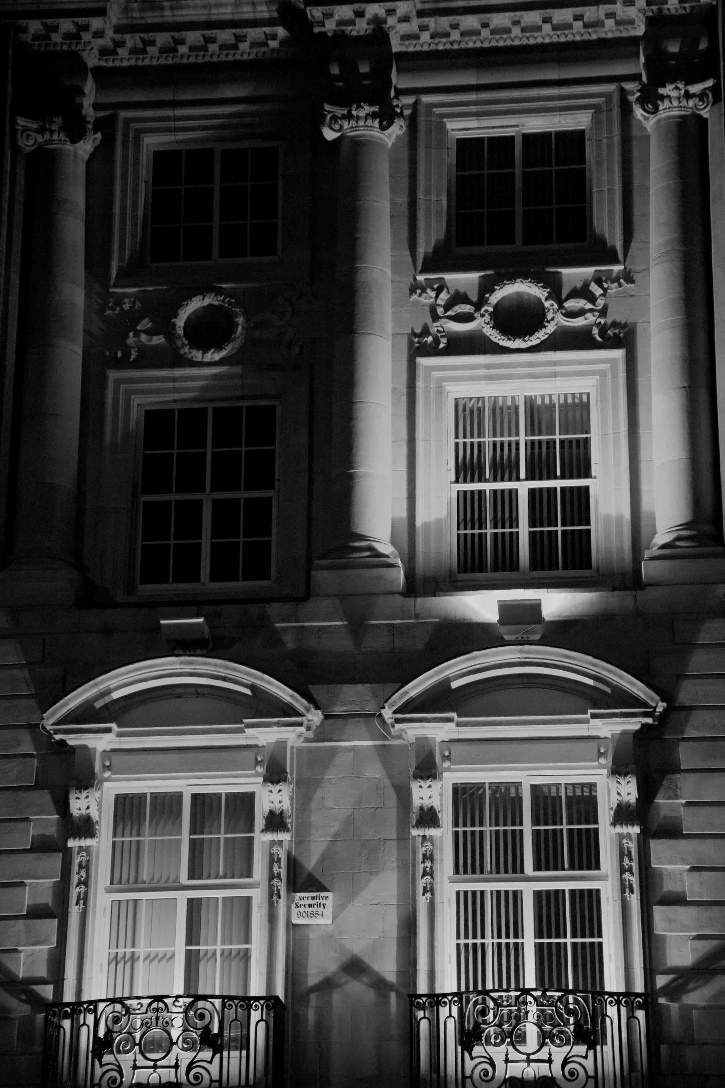 Flat Windows At Night 1 B&W.jpg