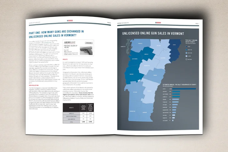 Hiding in Plain Site: Investigating Online Gun Sales in Vermont for Everytown for Gun Safety. January 2015. PDF