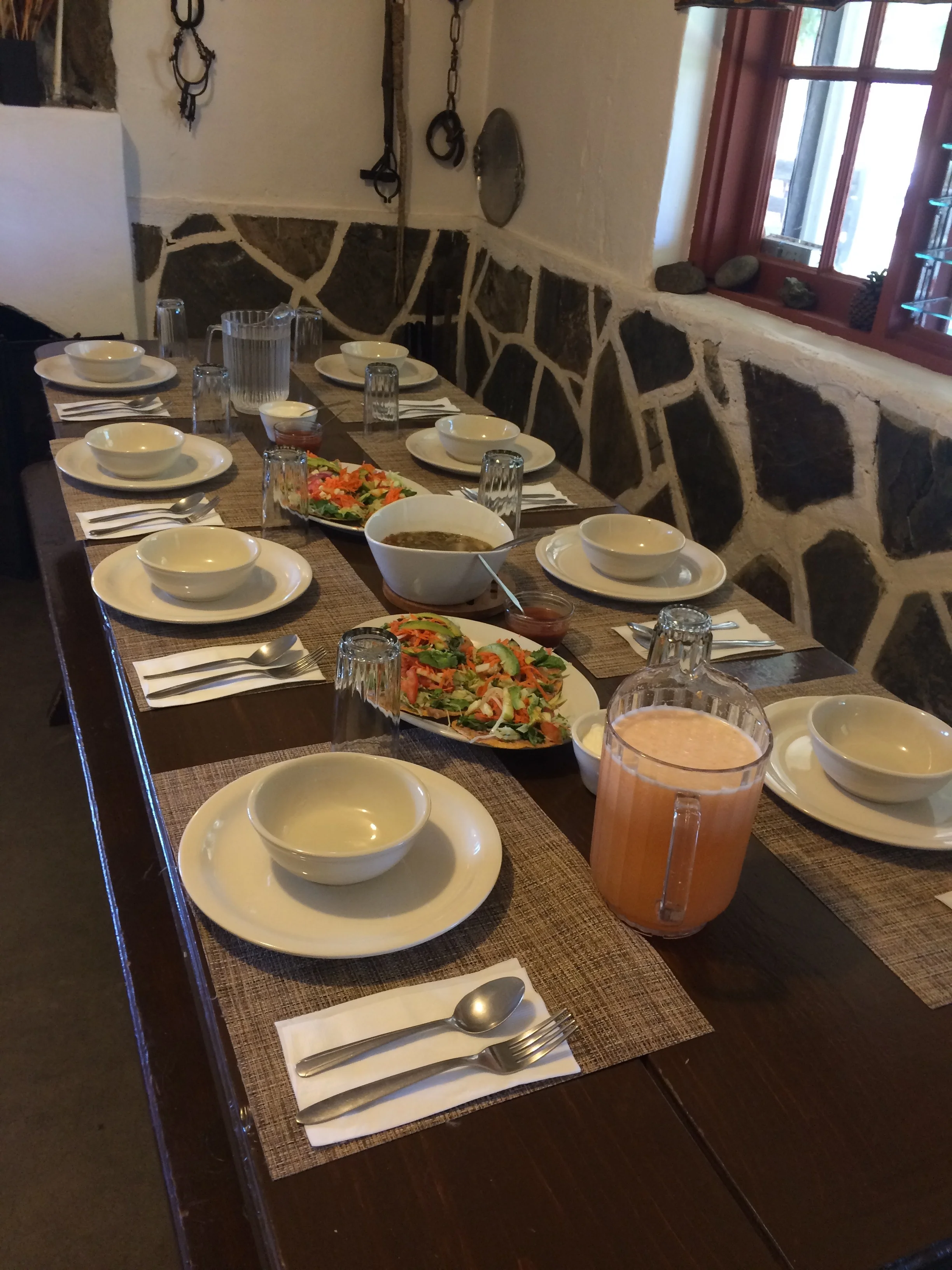 delicious meal cooked over a wood stove in Baja california
