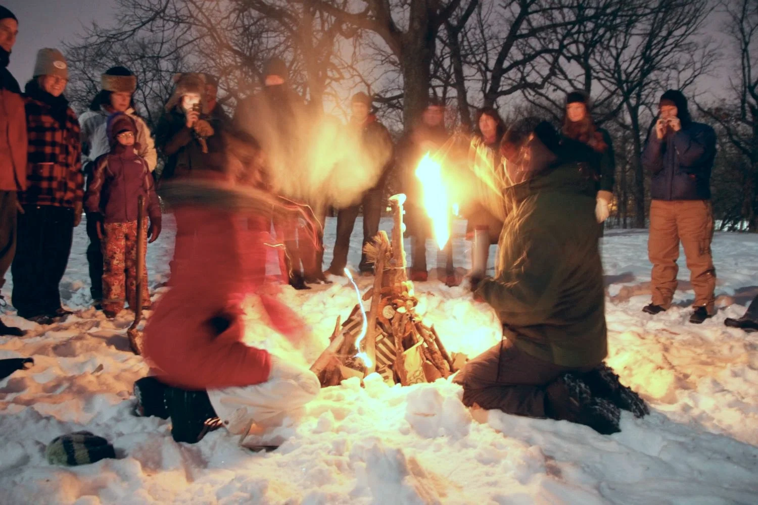 Lighting the pyre