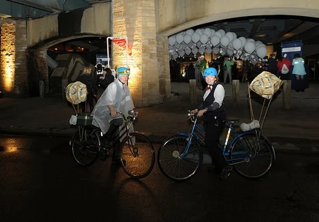 Nighttime Post couriers