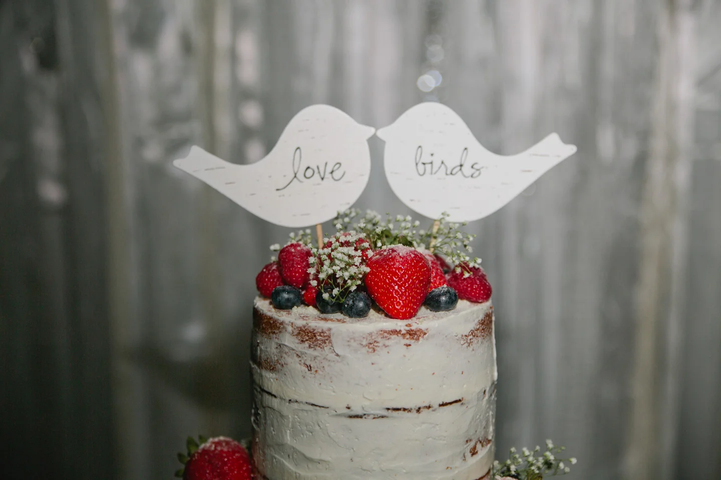 naked wedding cake Iowa wedding