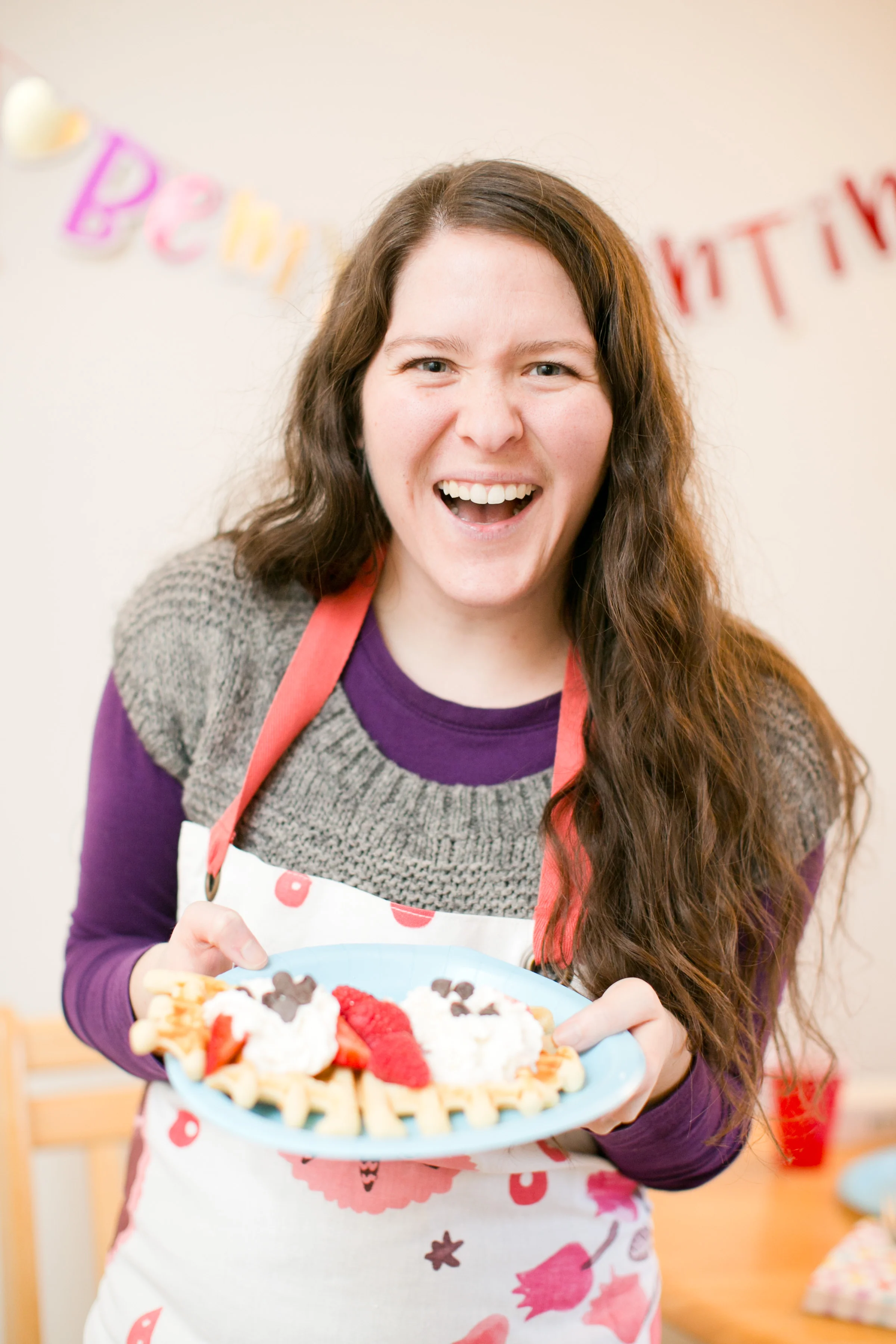 How I feel about waffles and a Galentine's Day party! 