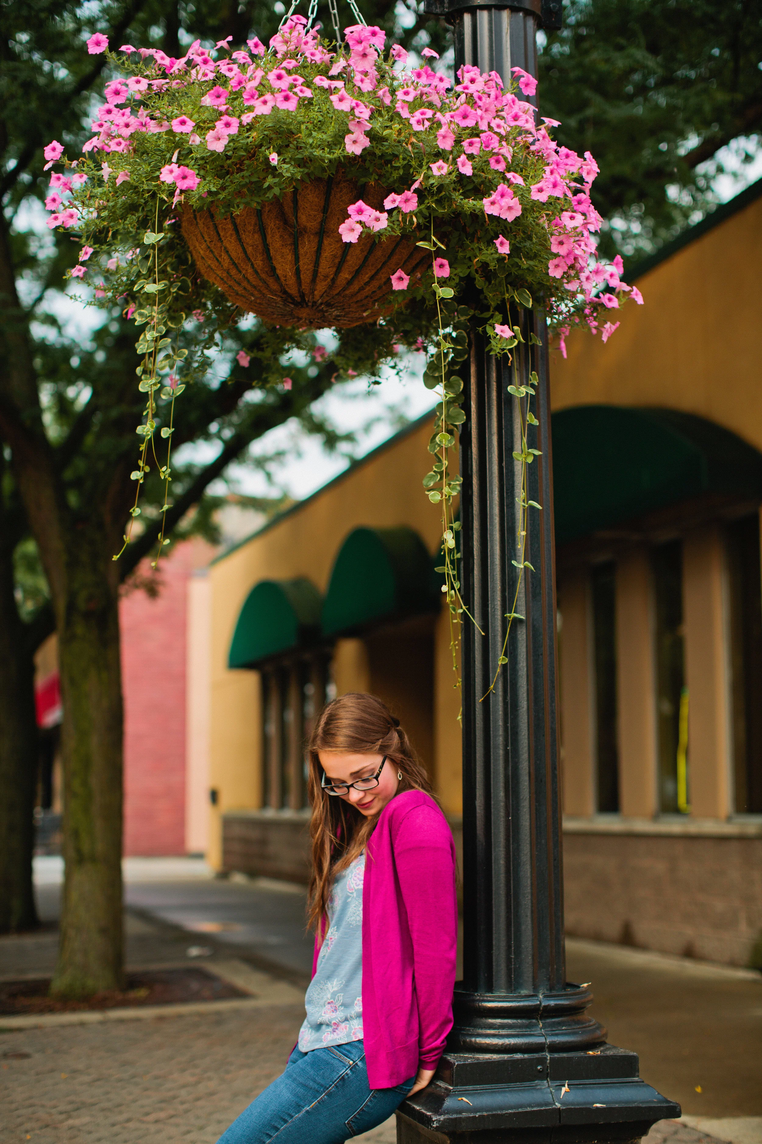 downtown Iowa senior photos