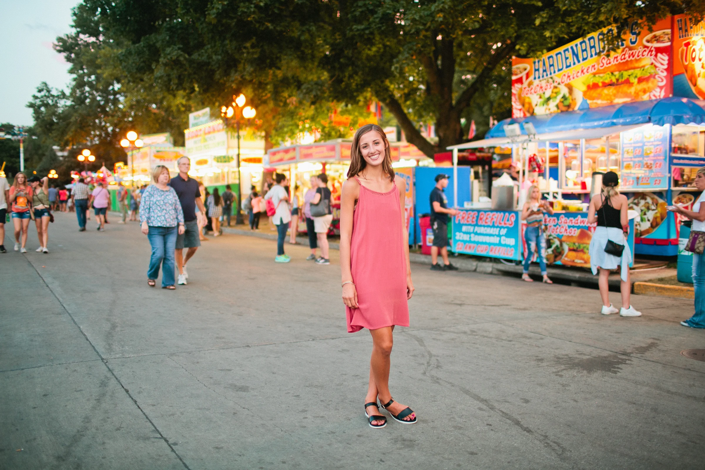 senior photos at the Iowa State Fair Hog Princess