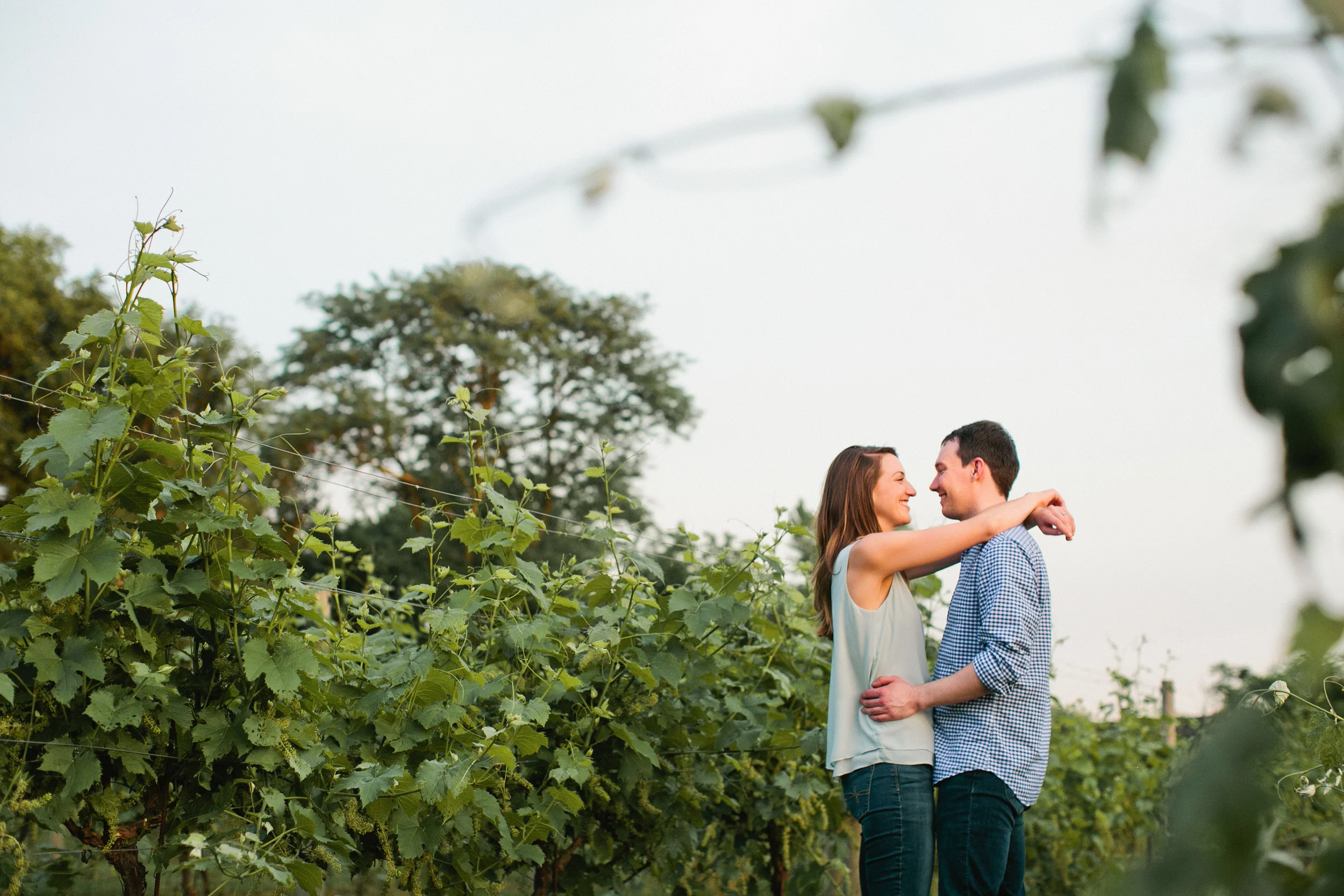 west des moines winery engagement photos brewery iowa