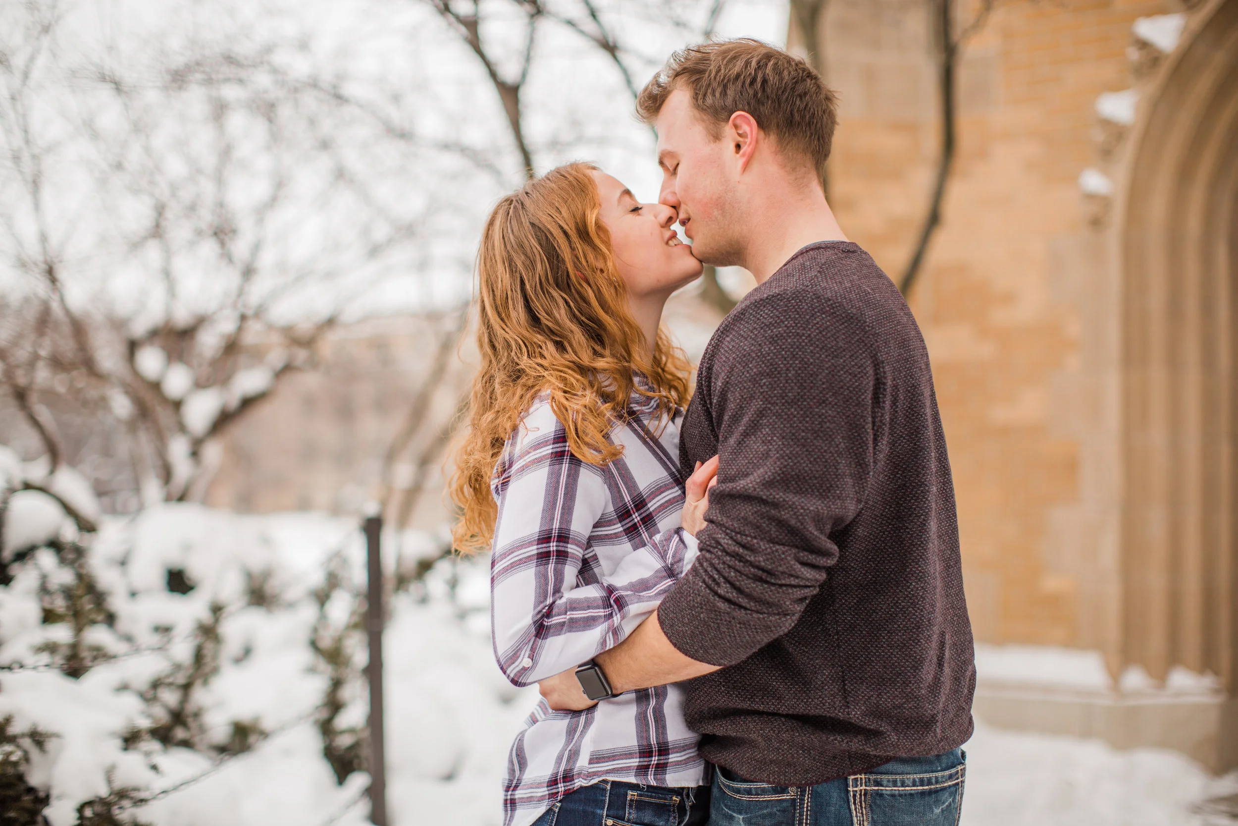 almost kissing engagement photos