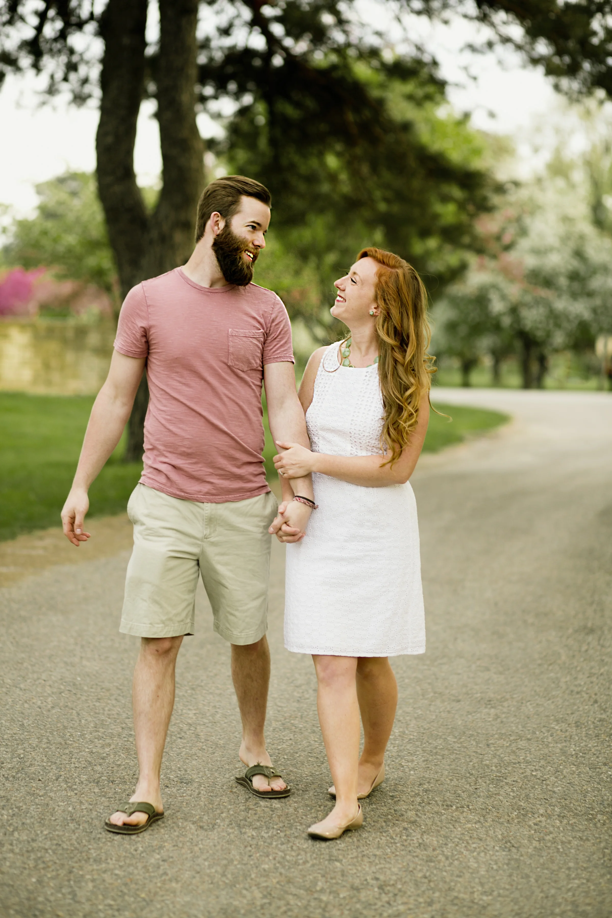 spring engagement photos in des moines iowa
