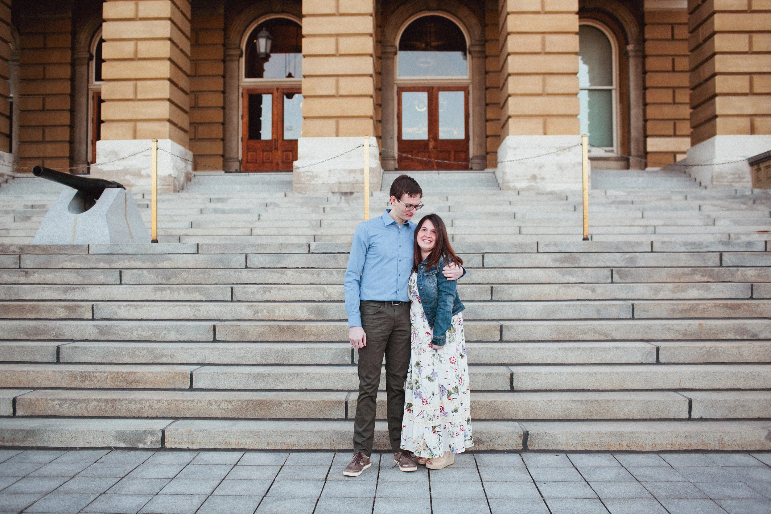 des moines state capitol engagement photos