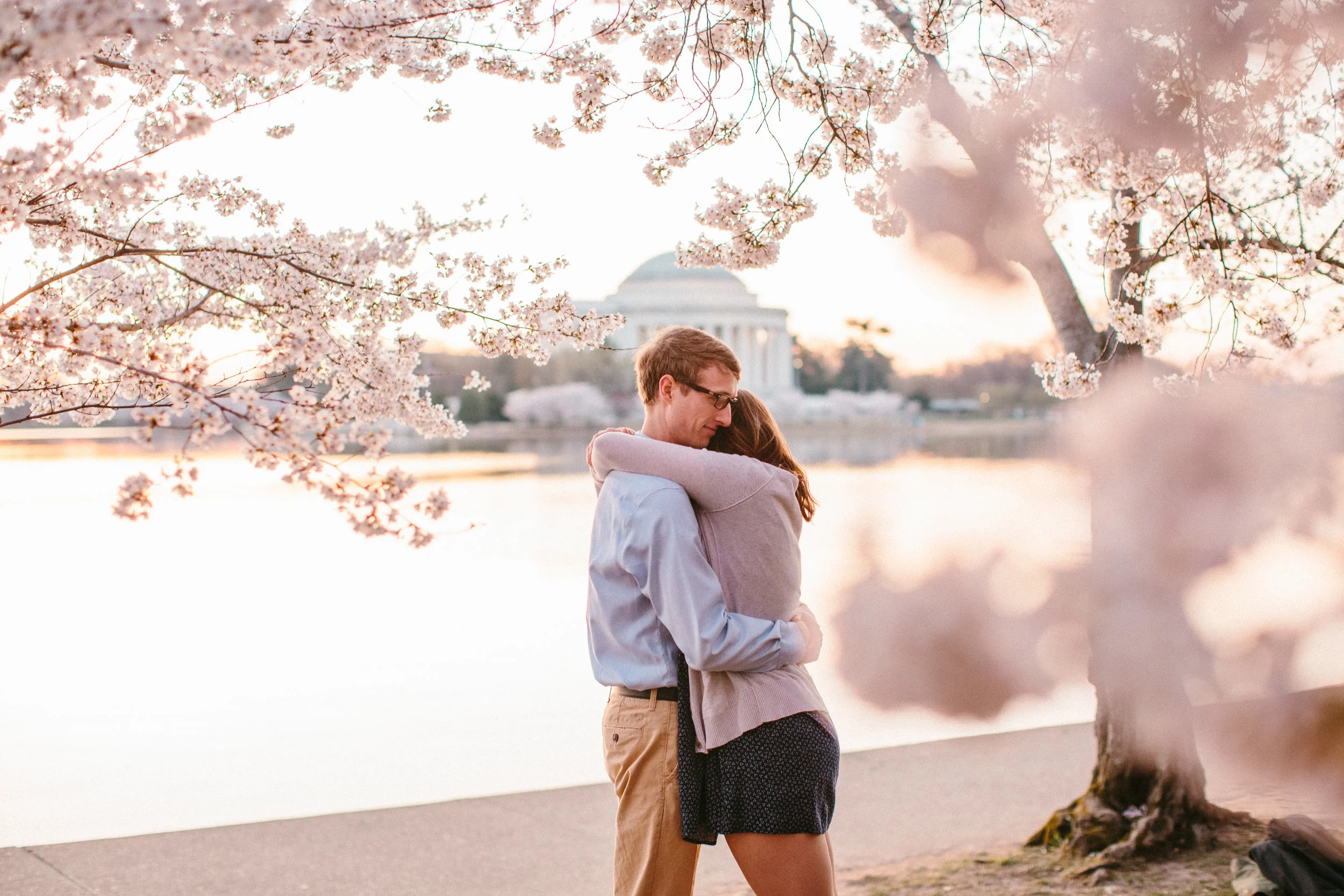 Cherry Blossoms Engagement Session | Tidal Basin | DC Wedding Photographer - Amelia Renee Photography- Portrait & Wedding Photographer