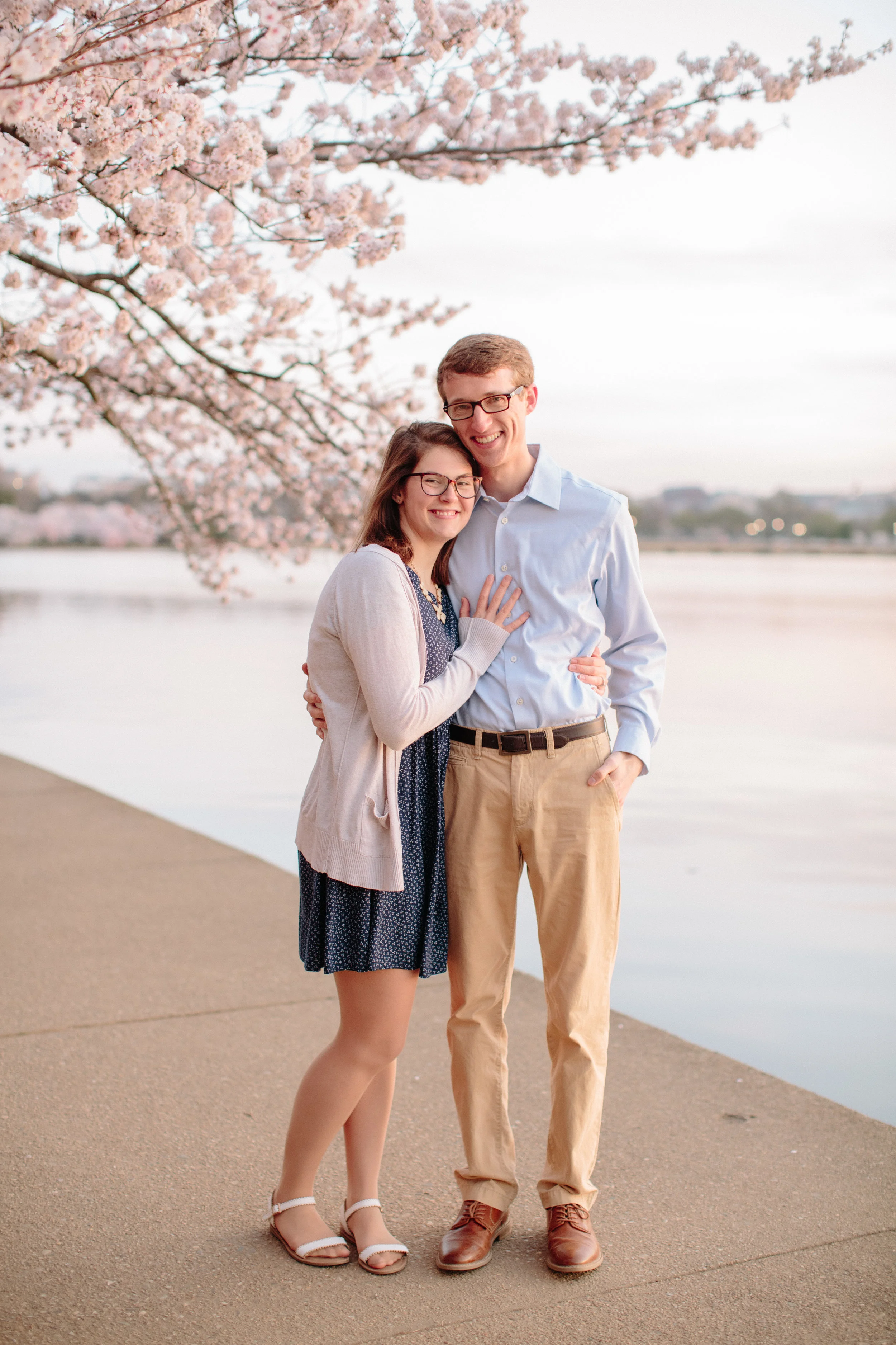 Spring Engagement Session on the Tidal Basin - | Cherry Blossom Engagement Sessions