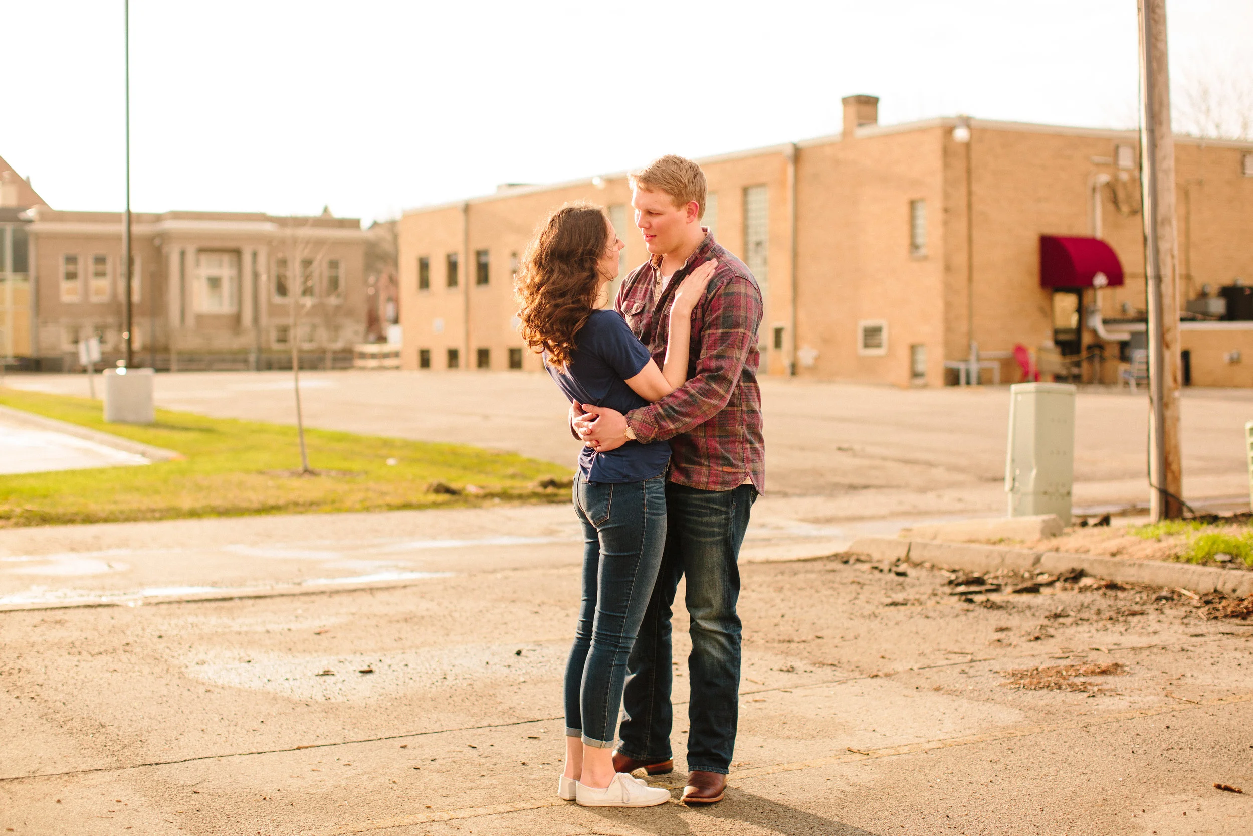 downtown east village des moines engagement session