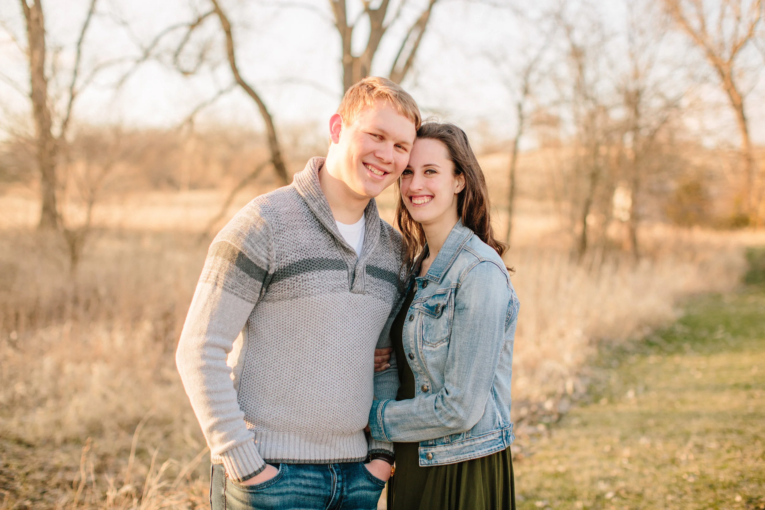 gabby david amelia renee engagement photos in the spring Des Moines Iowa