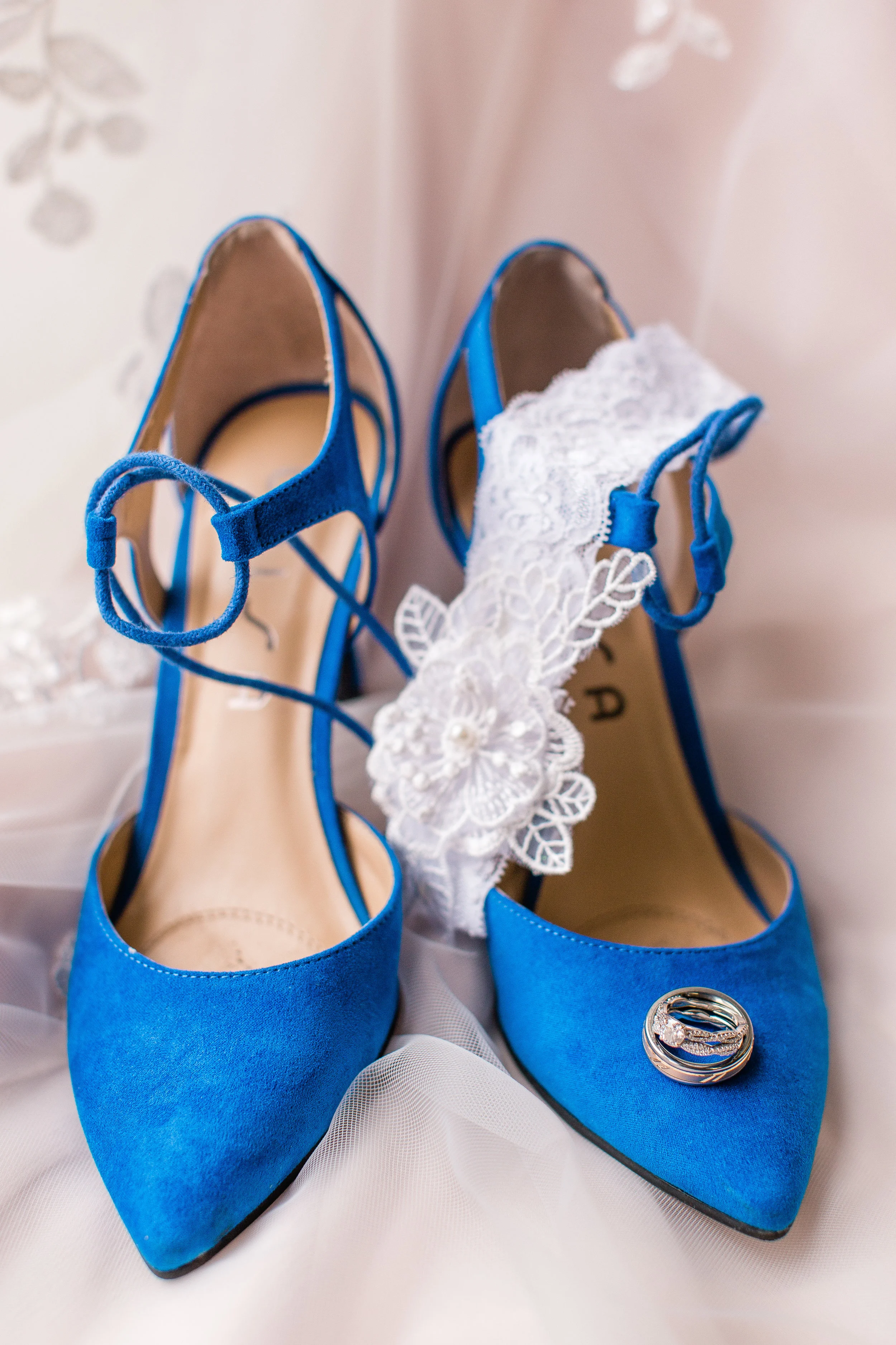 norwalk and cumming Iowa wedding blue suede wedding heels