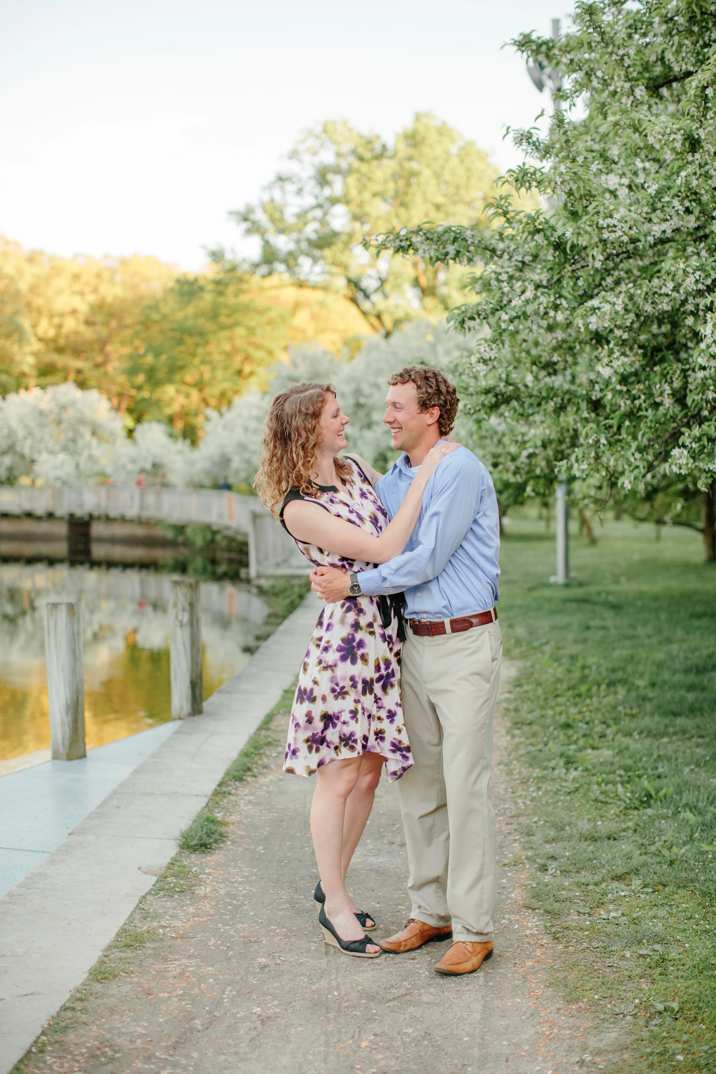 I had so much fun exploring downtown Des Moines for photos with you two. What a great spring engagement session!