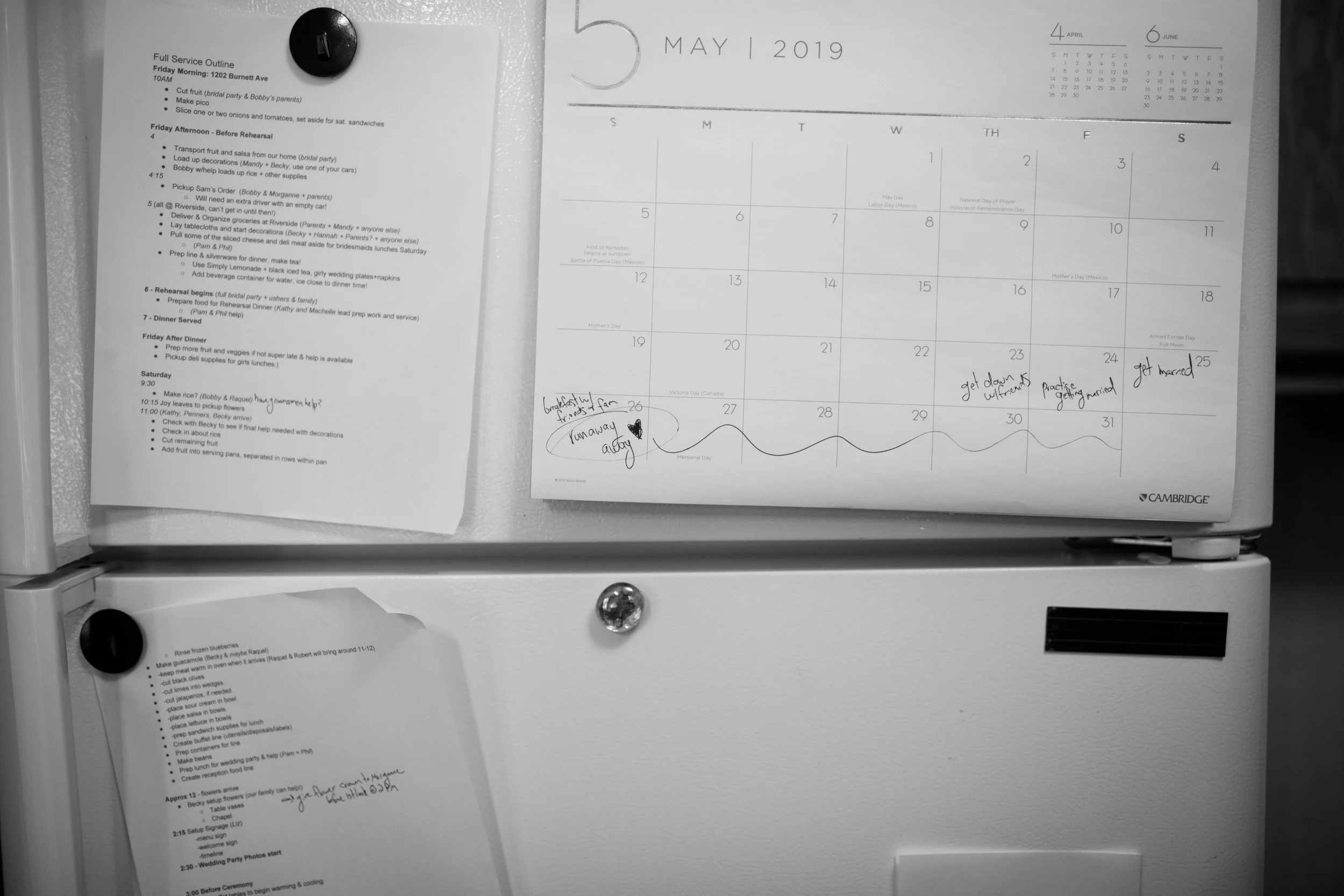 Morganne has the sweetest way with words … zoom in to read her calendar :)
