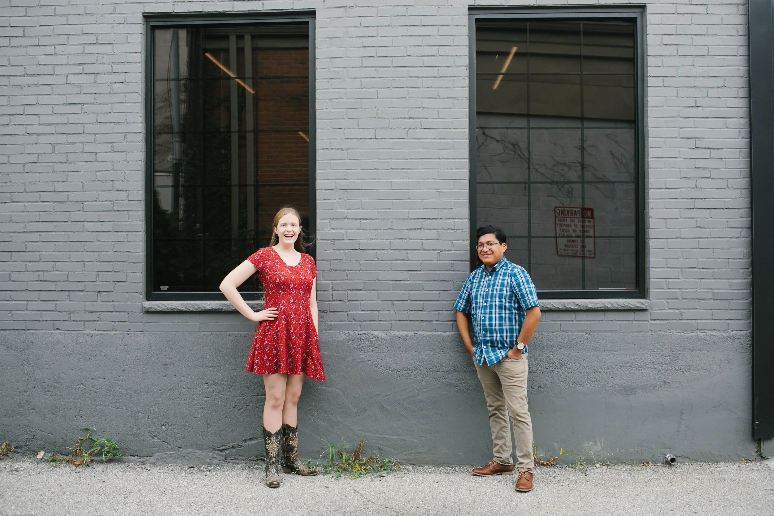 downtown cedar falls iowa engagement photos