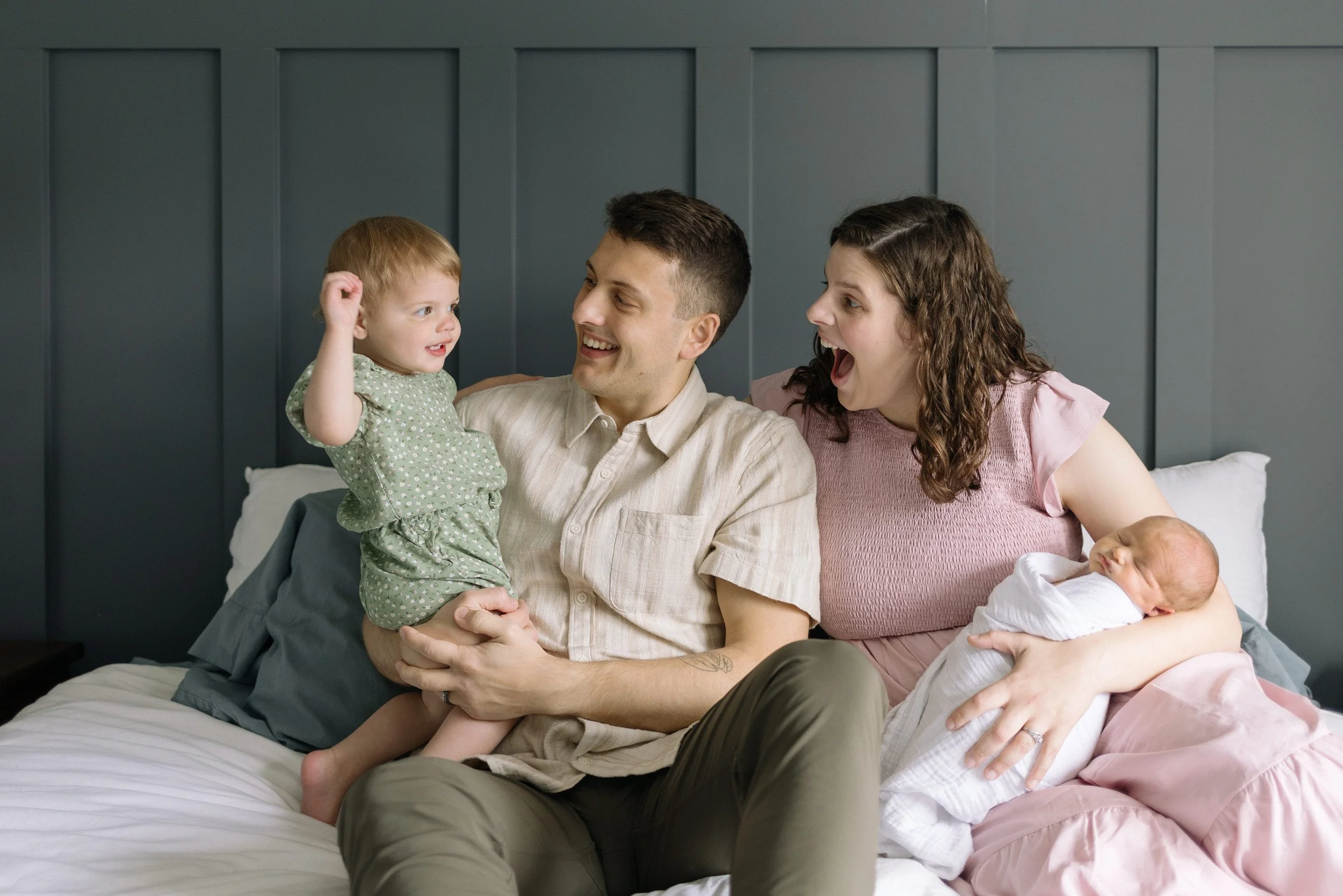 Waukee Newborn Lifestyle Family Photo Session