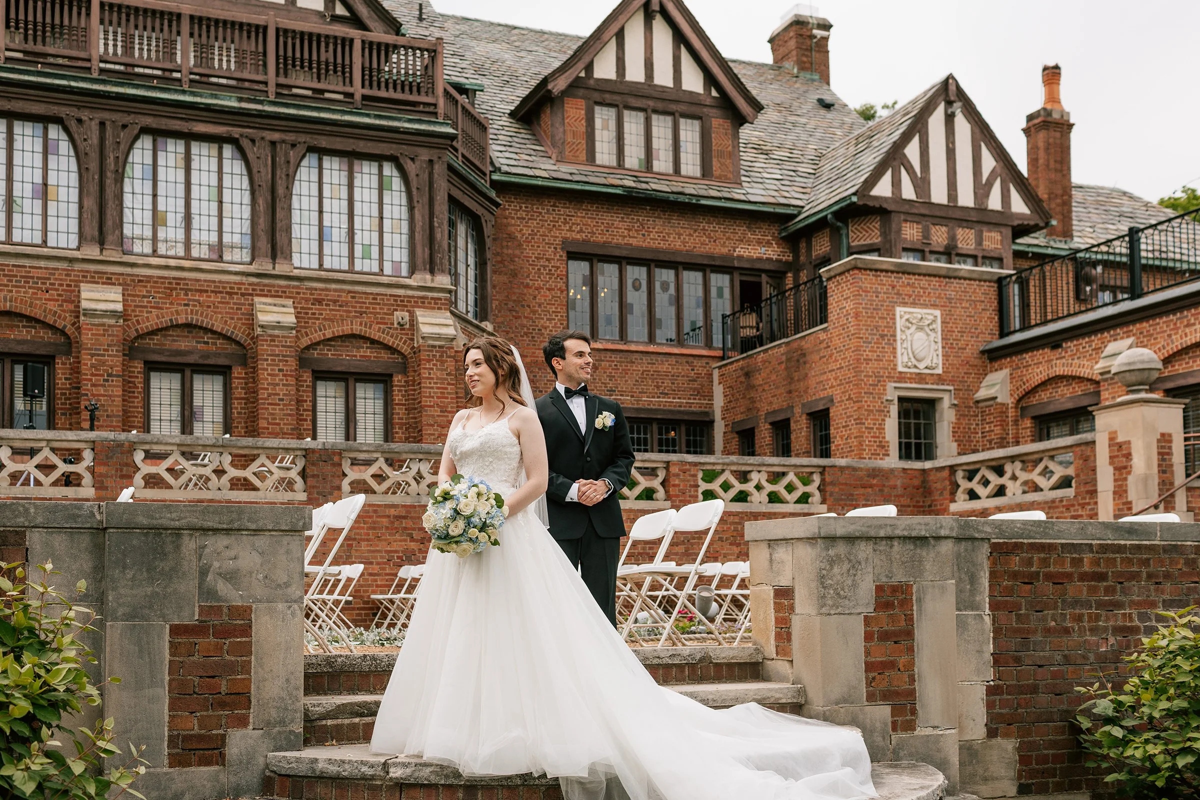 elegant wedding at Rollins mansion Des Moines