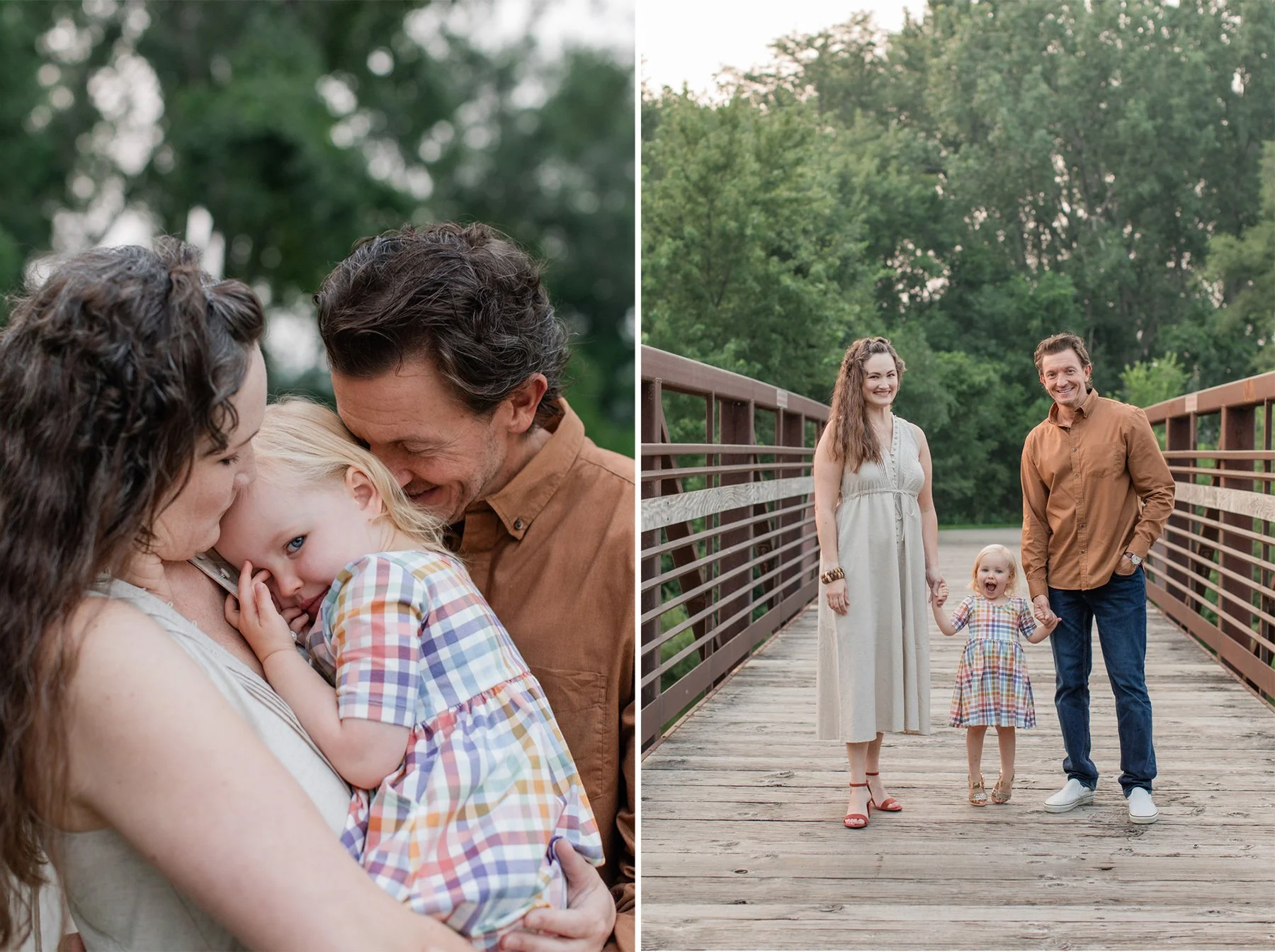 family with 3 year old daughter