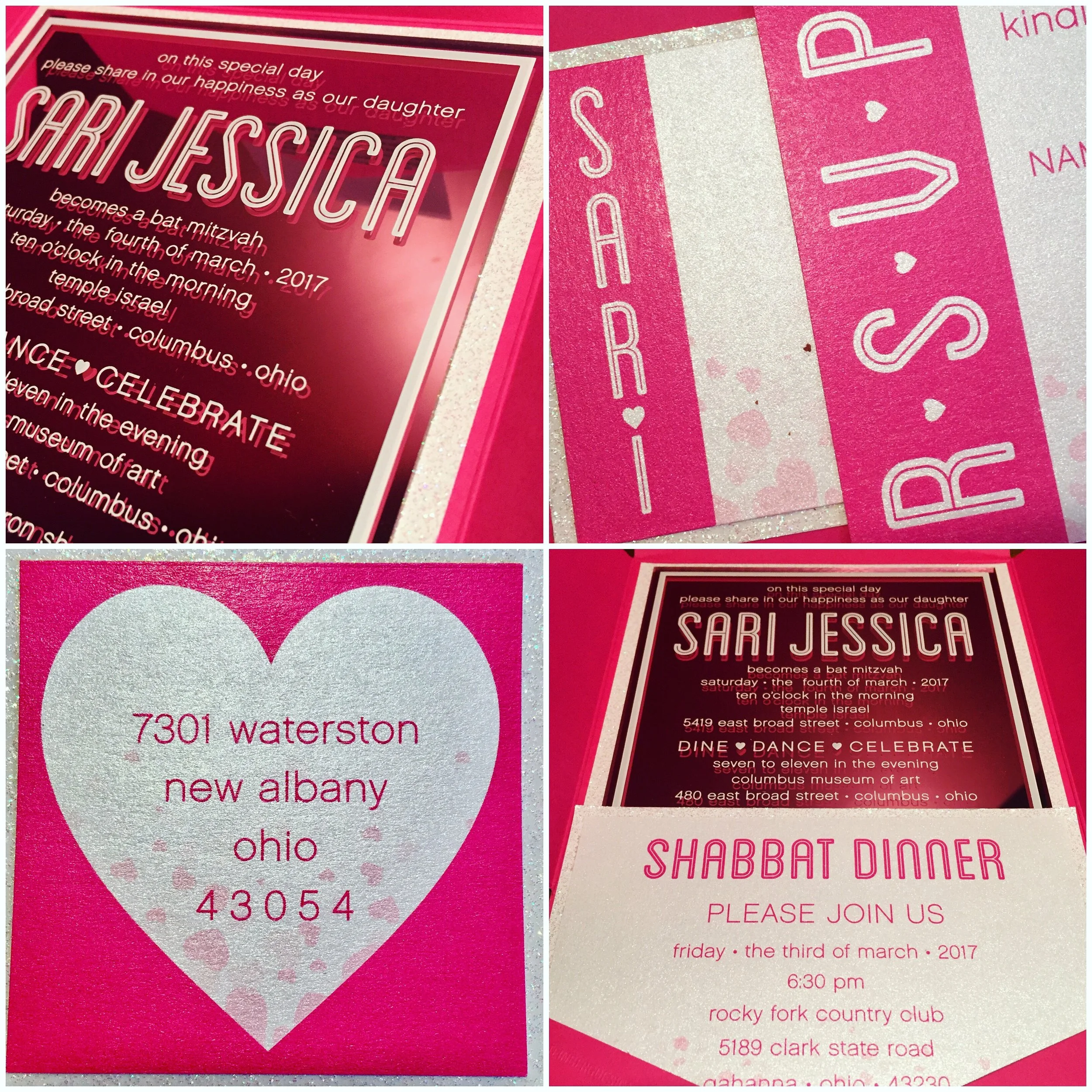 custom bat mitzvah invitationsCustom party invitations Tenafly New