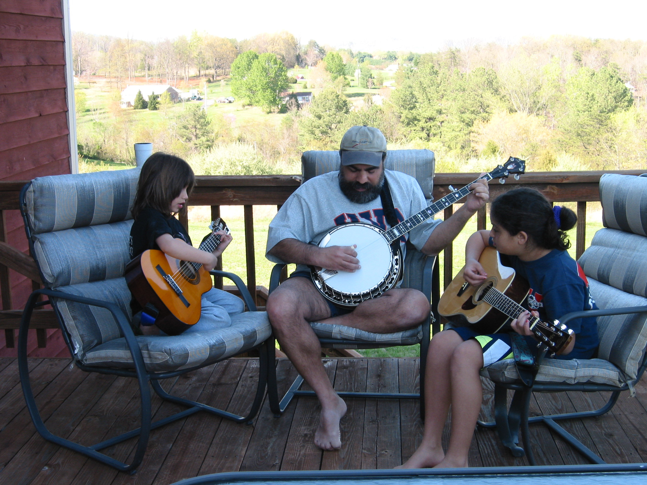 Sister Ruby, soundmixer Joe, and Leah Garofalo when the Taxonomy song was being recorded. 