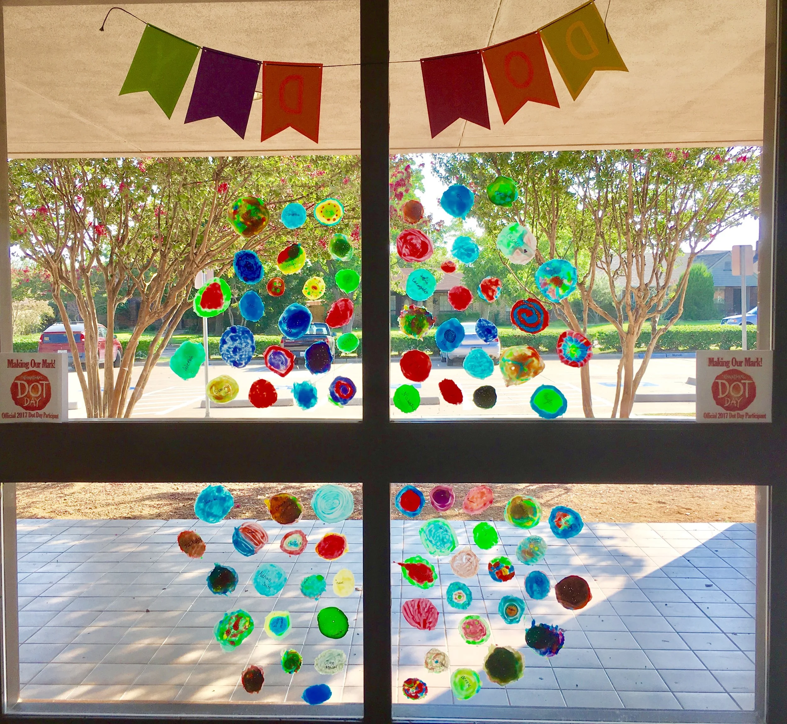 Finished Window Cling Dots 6th Grade Display.jpg