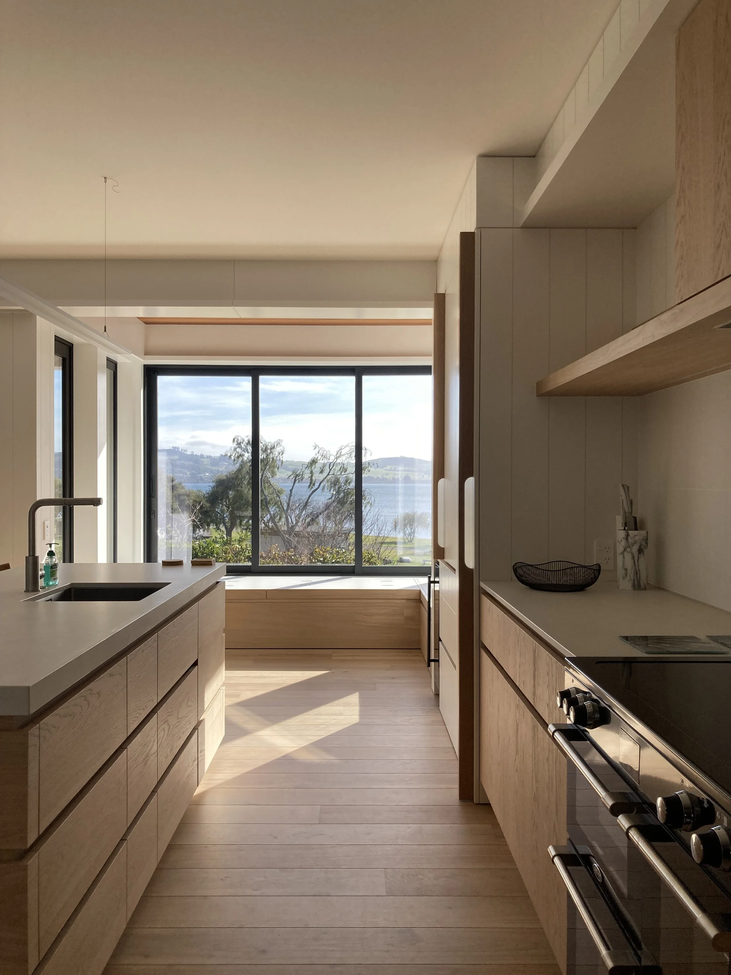 Designed by Taupo, New Zealand Architects Fraser Cameron Architects. Interior Design and Kitchen Design by Fraser Cameron Architects. 