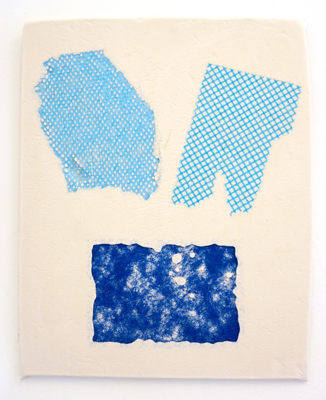 Domestic Bliss Fragment (blue) | Composite, Mixed Media | 35 x 28 cm  