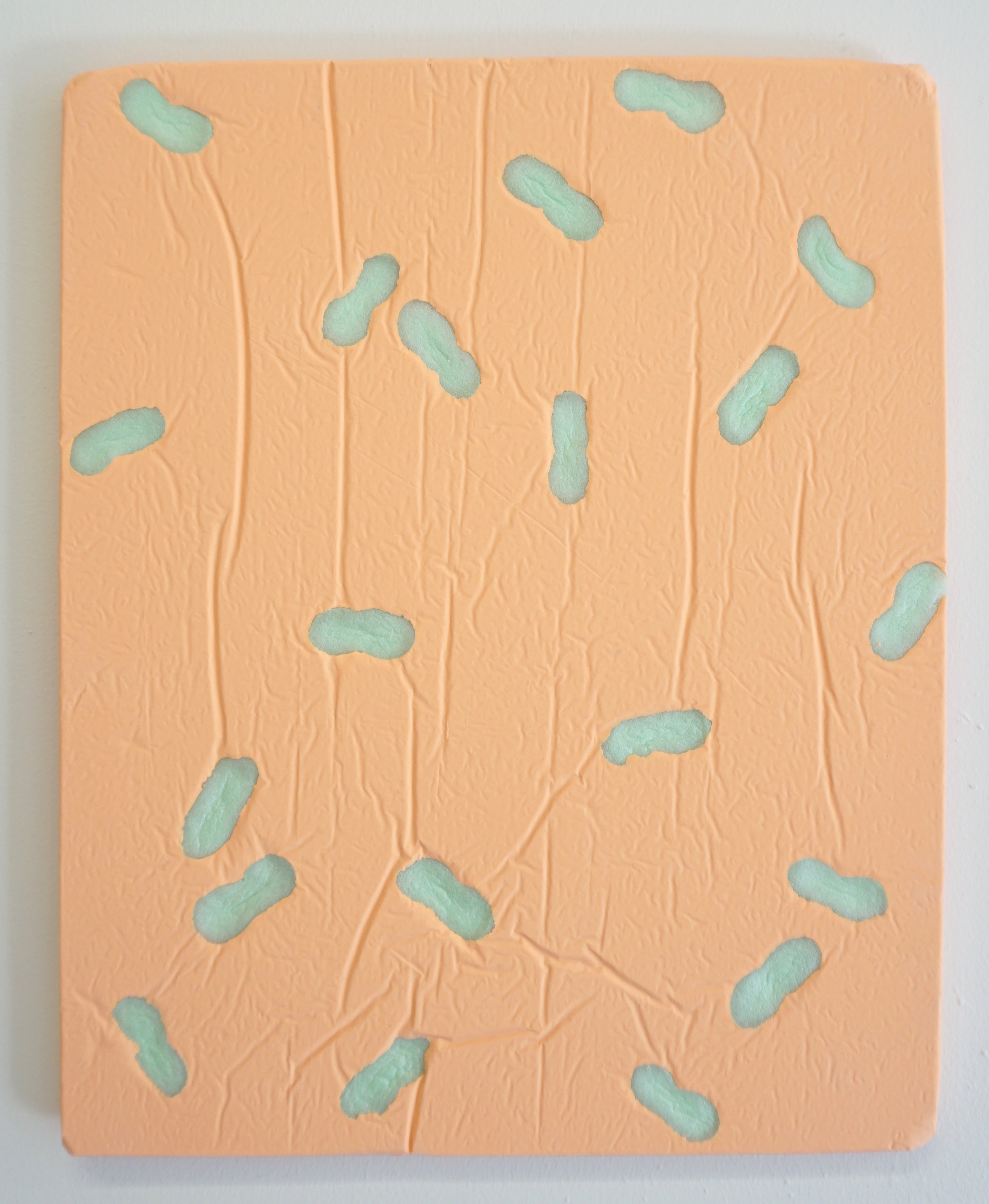 Packing Peanuts Fragment (Orange) | Composite, Mixed Media | 35 x 28 cm 