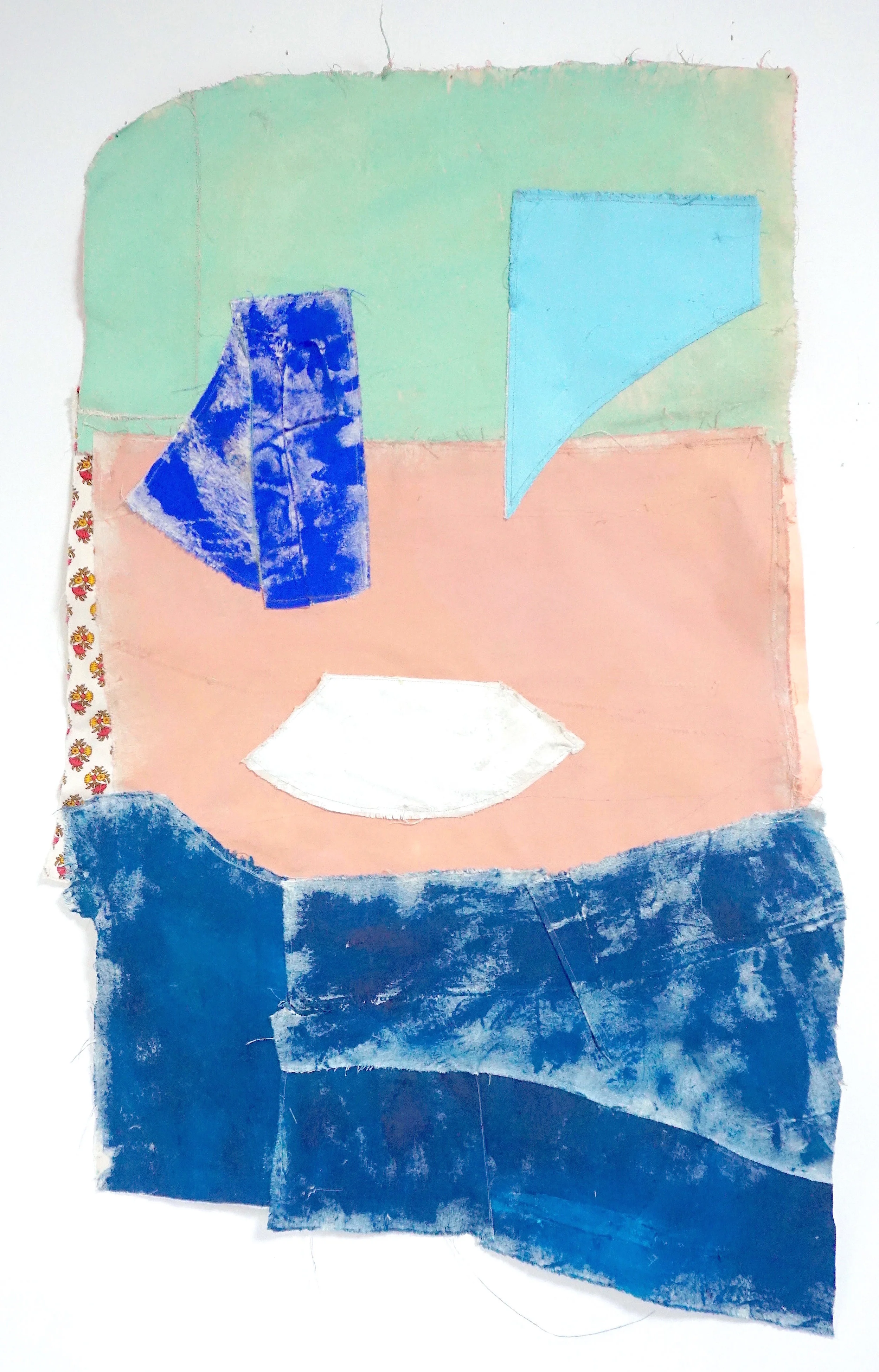Untitled (Blue, Green & Pink) Acrylic on Canvas | 125 x 78 cm | 2018