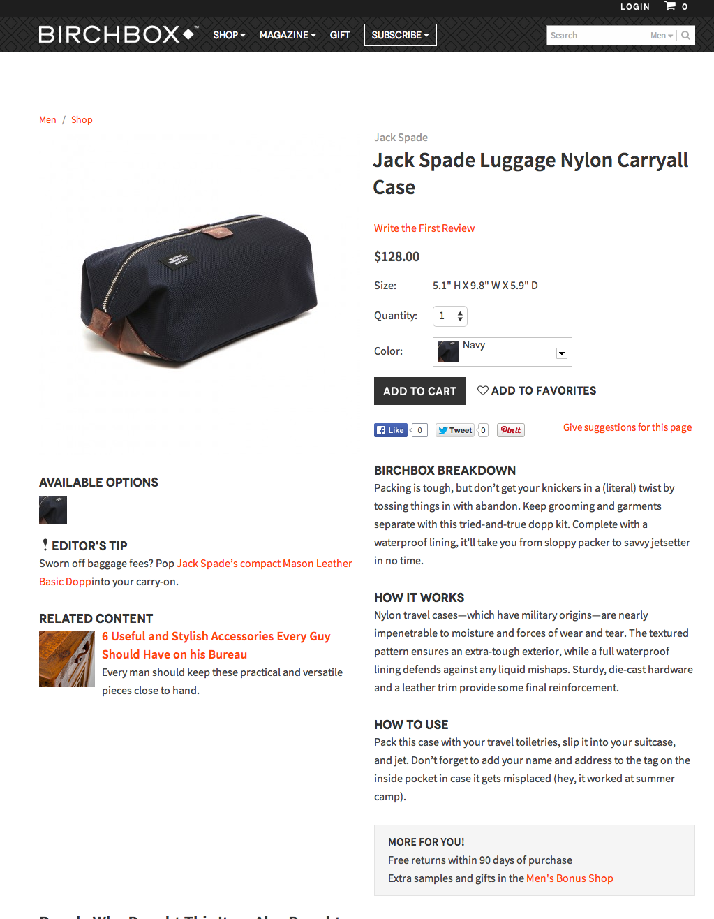 Designer Product Copy | Jack Spade for Fab.com