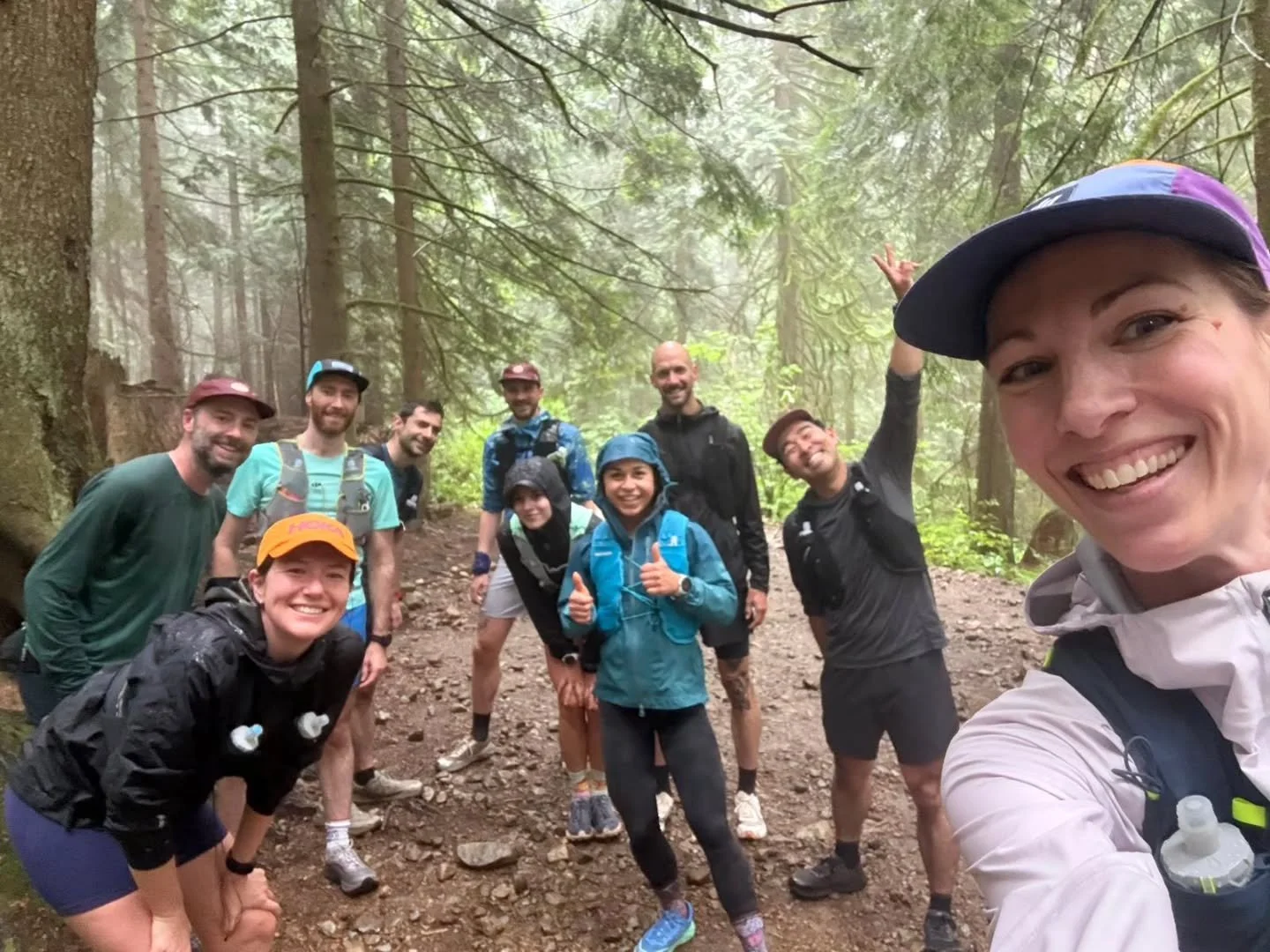 A beautiful Sunday morning with much-needed rain in the forest, frolicking on some of @rockstarballerina favourite trails. Thank you, Tiff and Julia, for leading the group today and thank you all for coming. Happy Trails - everyone is welcome every S