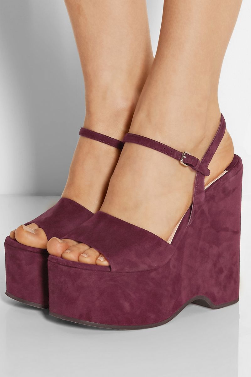 You can purchase these new Miu Miu platforms for $795- from Net-A-Porter