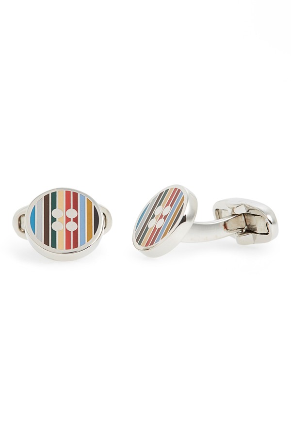 You can purchase these new Paul Smith cuff links for $135- from Nordstrom