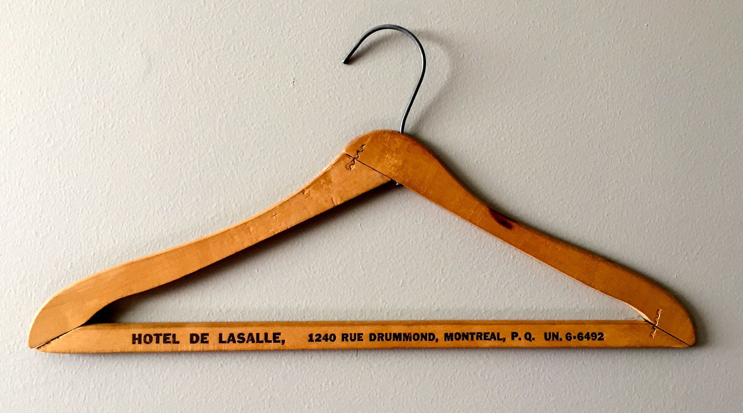 The Crawford is travel-themed - of course. One wall in our suites is decorated with wooden hangars from hotels around the US. The centerpiece however is from my hometown of Montreal.