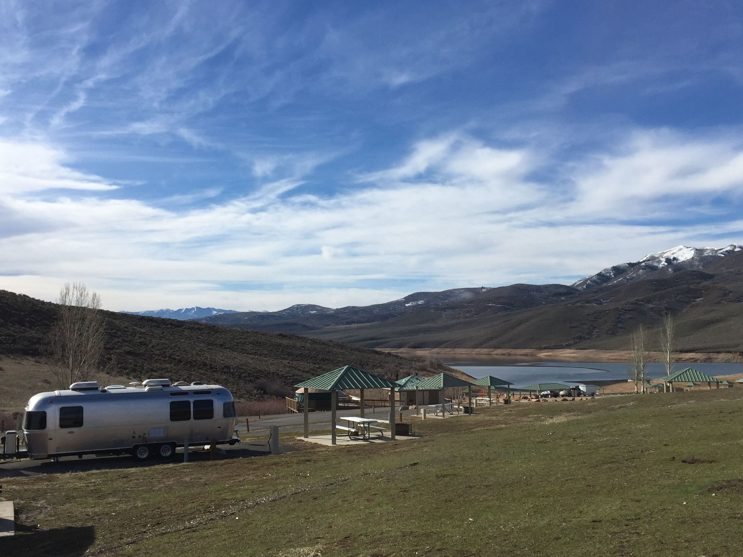 Thoroughly modern RV parking at East Canyon State Park, Utah