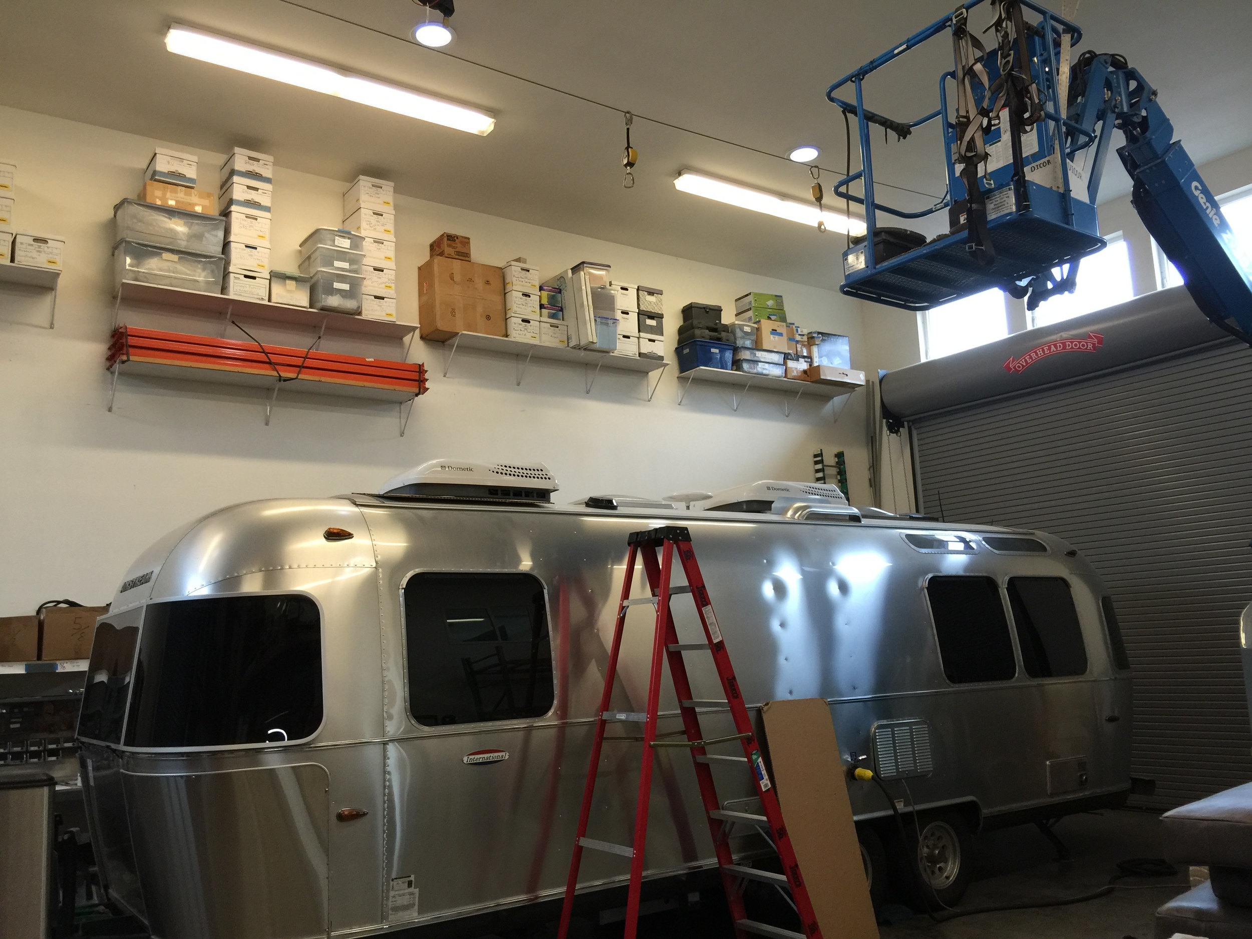 Inside AM Solar. The panels are going on next.