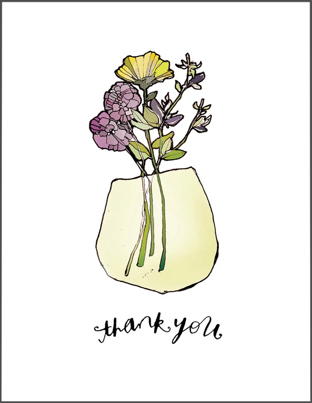 Wildflower Thank You - Blank Inside