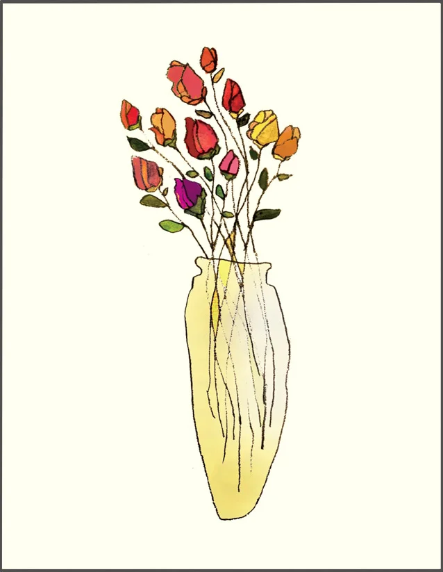 Carrie Vase - Inside Greeting: "happy birthday"