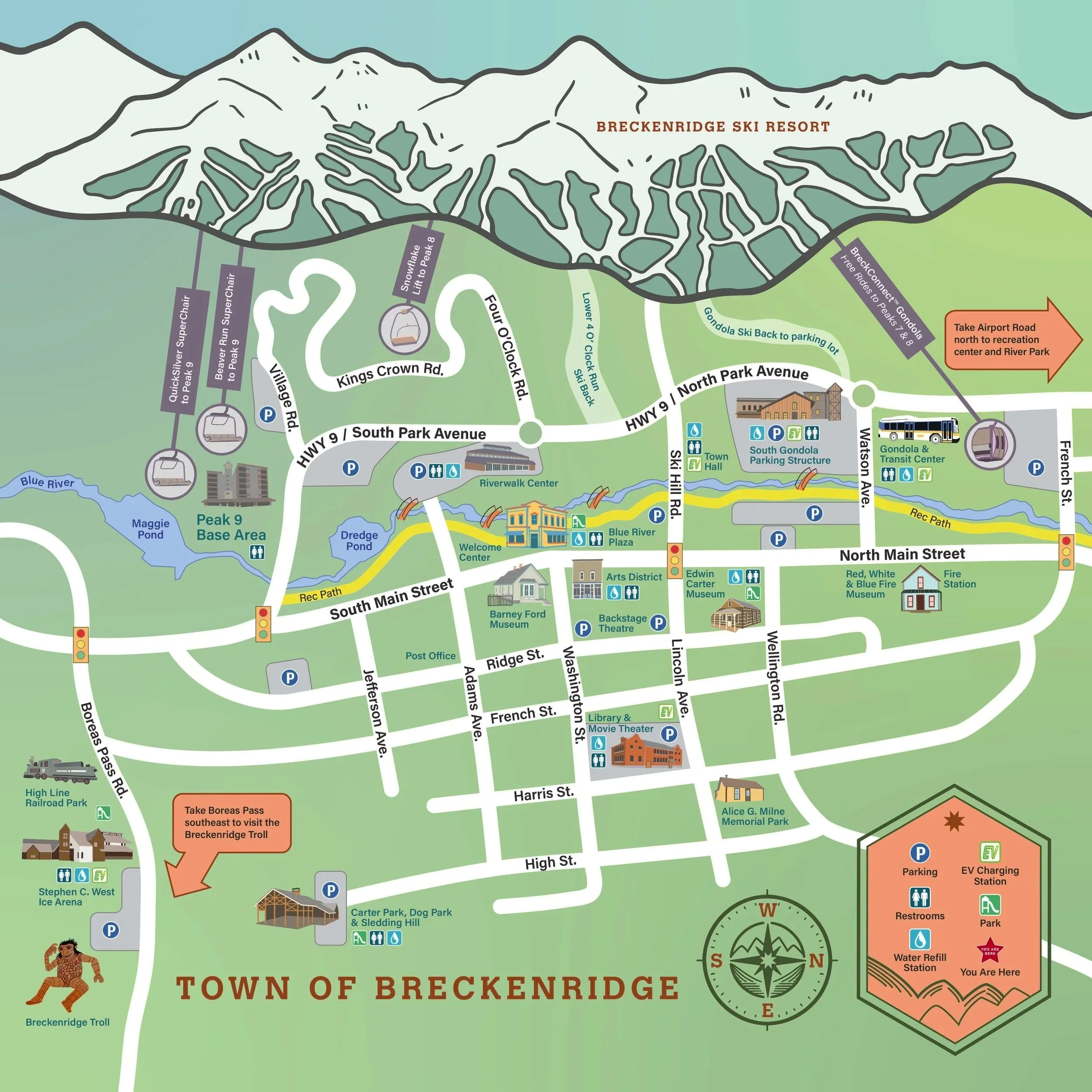 Town of Breckenridge Downtown Map