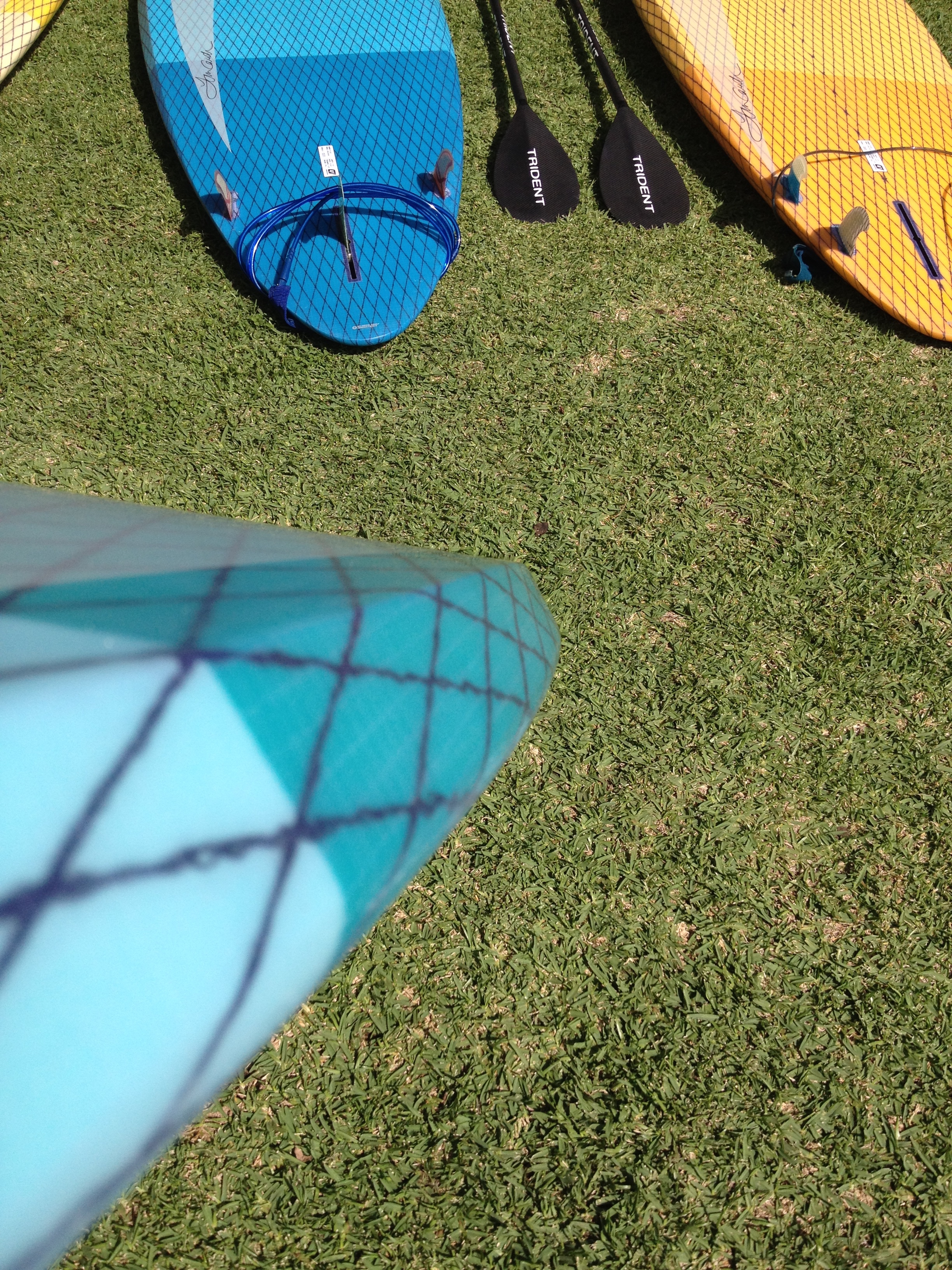 First SUP samples. Tom Carroll Brand.  Design, source commercialize. 