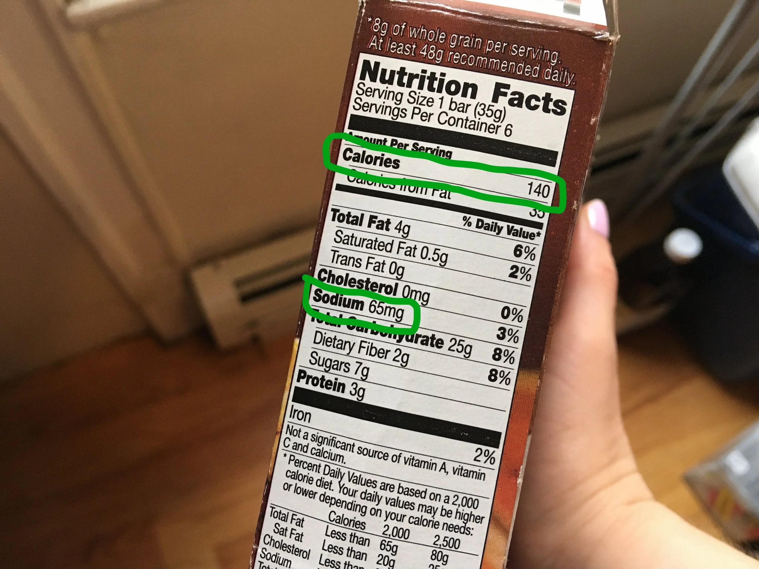 Only 65mg of sodium for 140 calories in these granola bars?! Good deal.